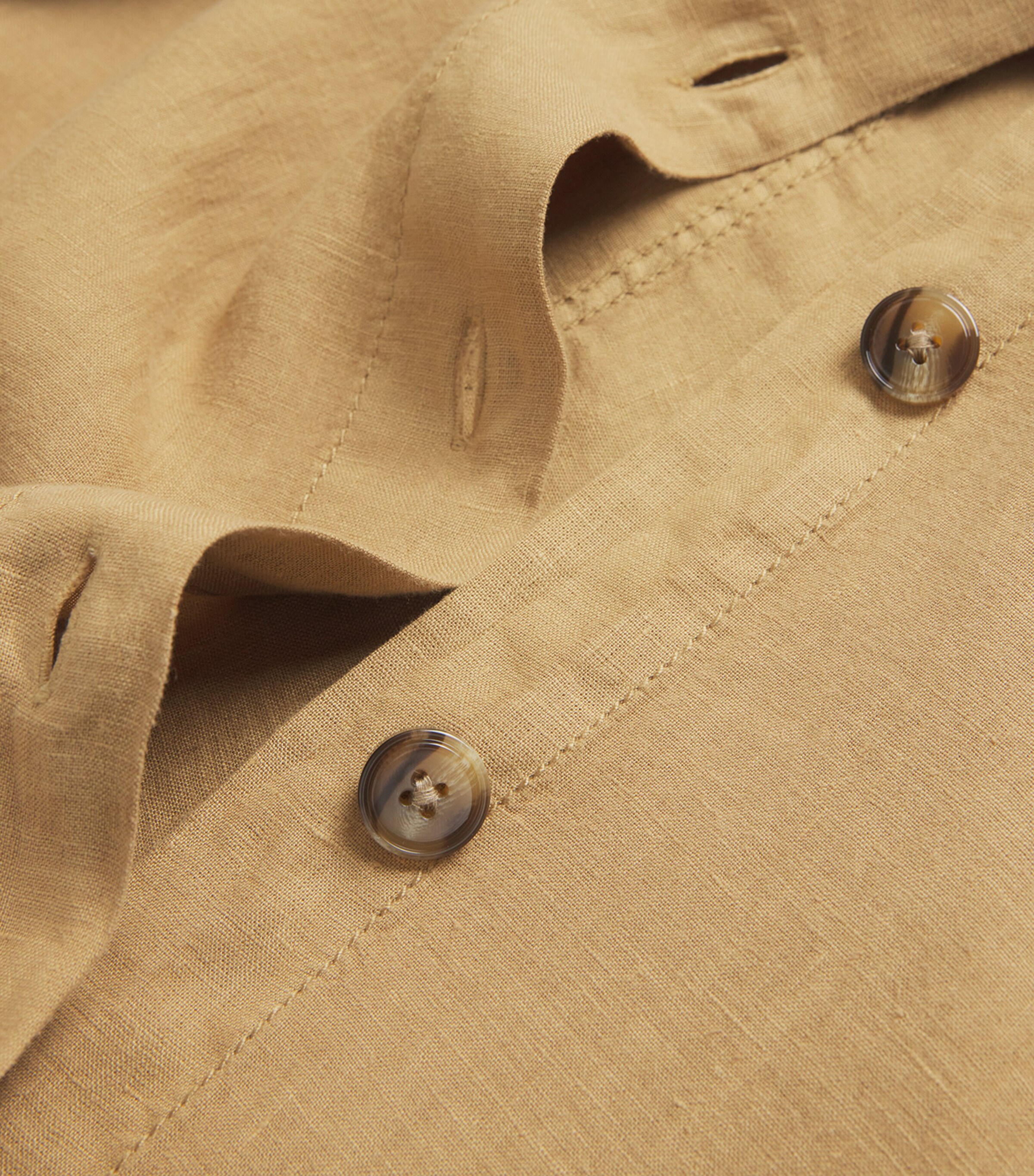 Linen Overshirt SAND Image 5