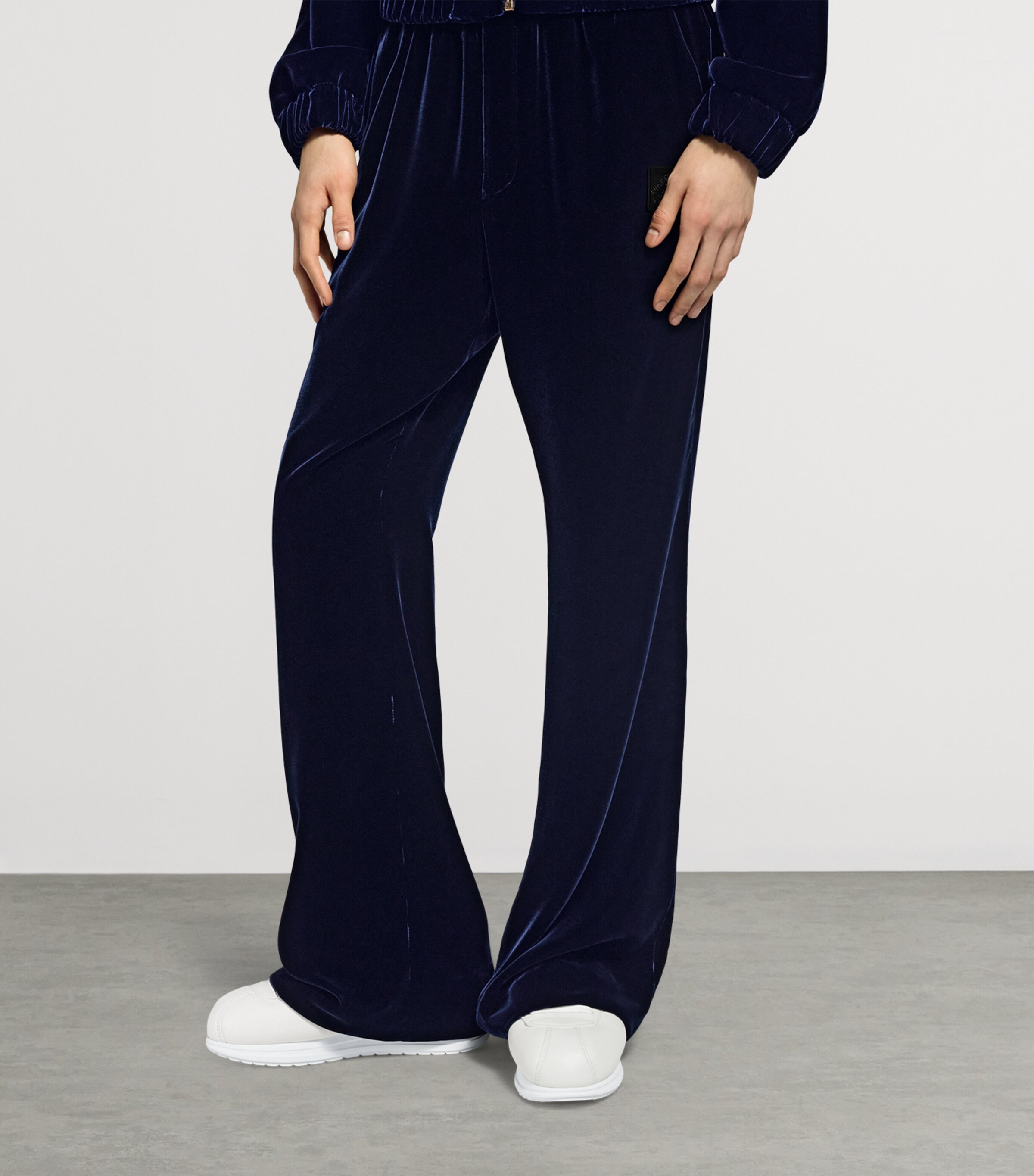 Velvet Track Pants DEEP NAVY BLUE Image 2