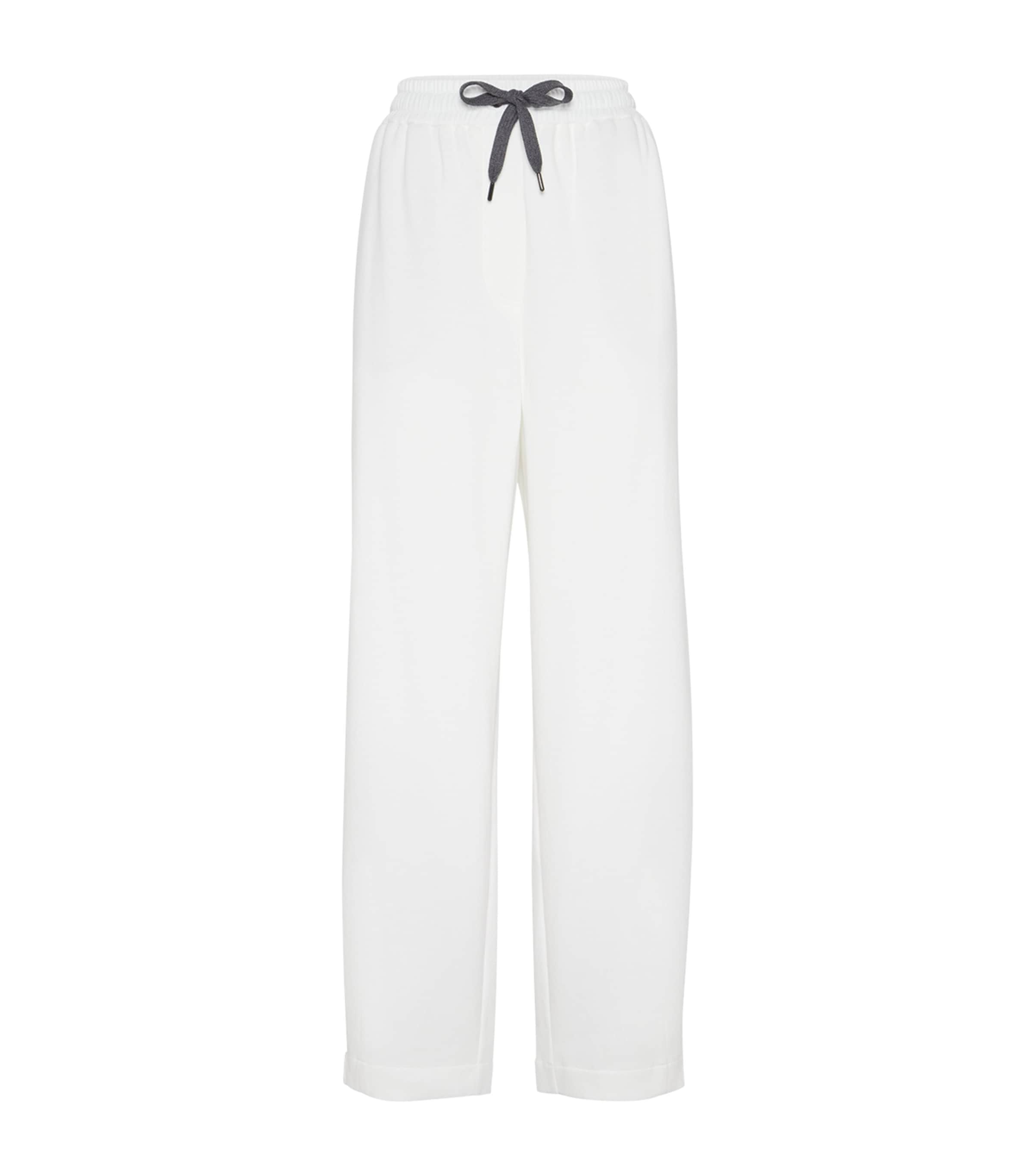 Brunello Cucinelli Techno Cotton Piqué Track Trousers In Orange