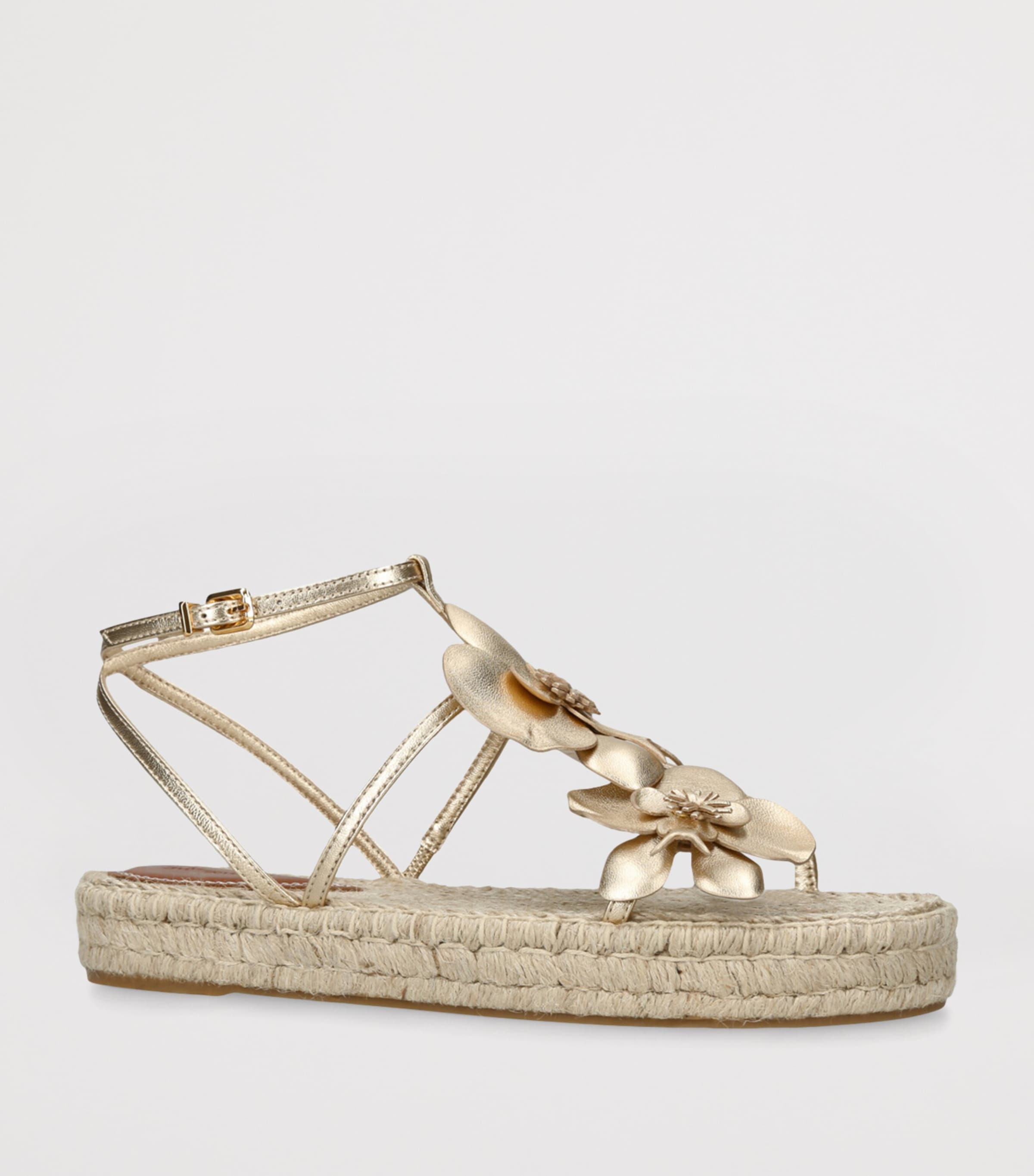 Leather Orchid Sandals GOLD Image 3