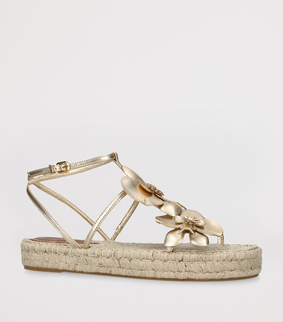 Leather Orchid Sandals GOLD Image 3