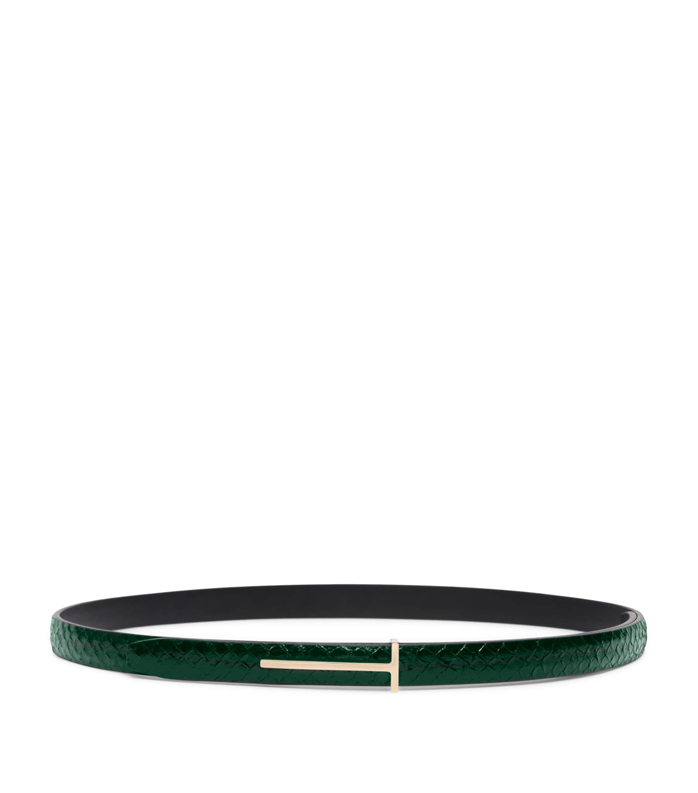 TOM FORD Leather Python-Print T Icon Belt Gdr Image 1