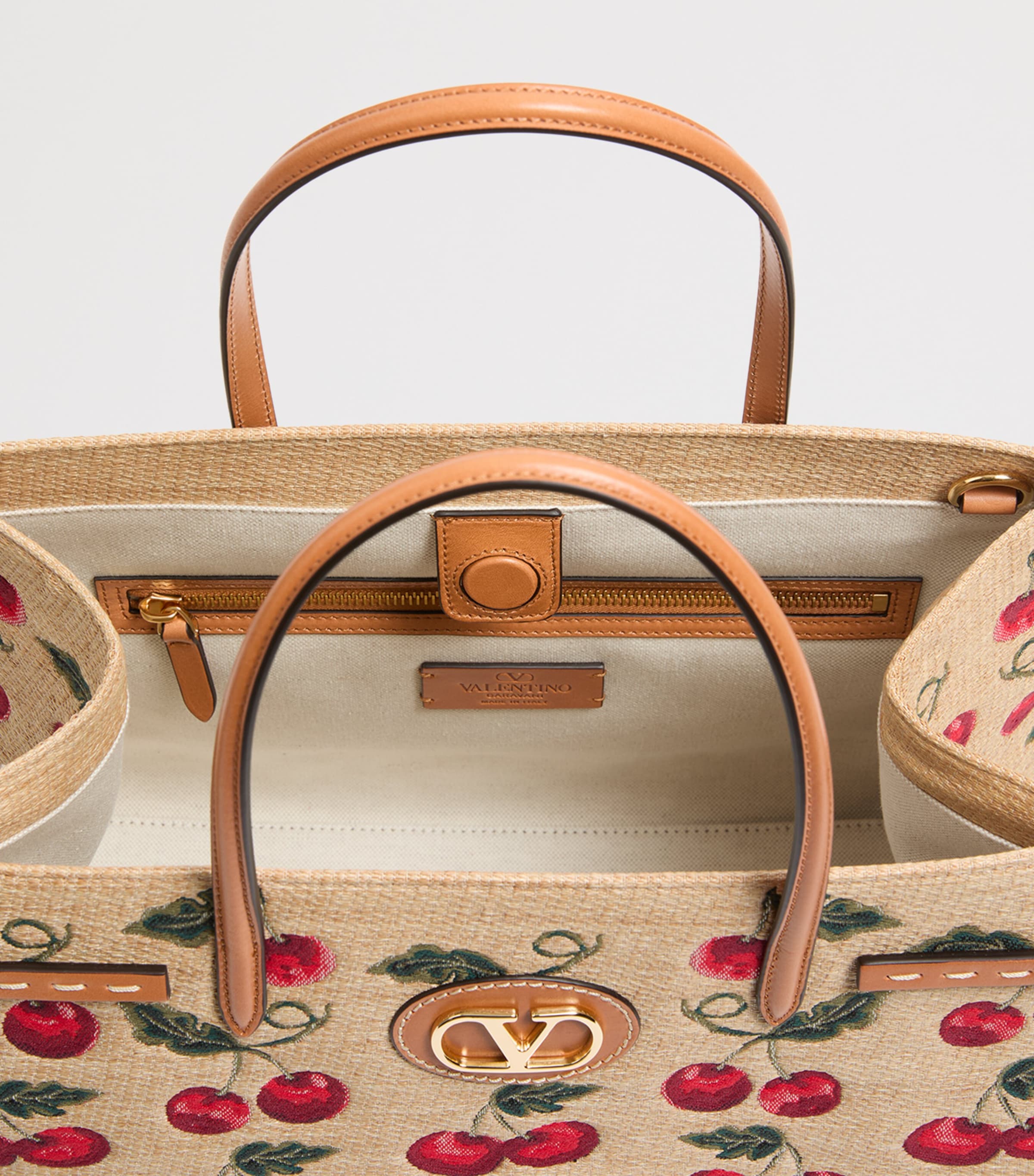 ハンドバッグ VALENTINO TWO-TONE CANVAS ANTIBES HANDBAG Valentino Garavani Antibes Medium Canvas Shopping Bag for