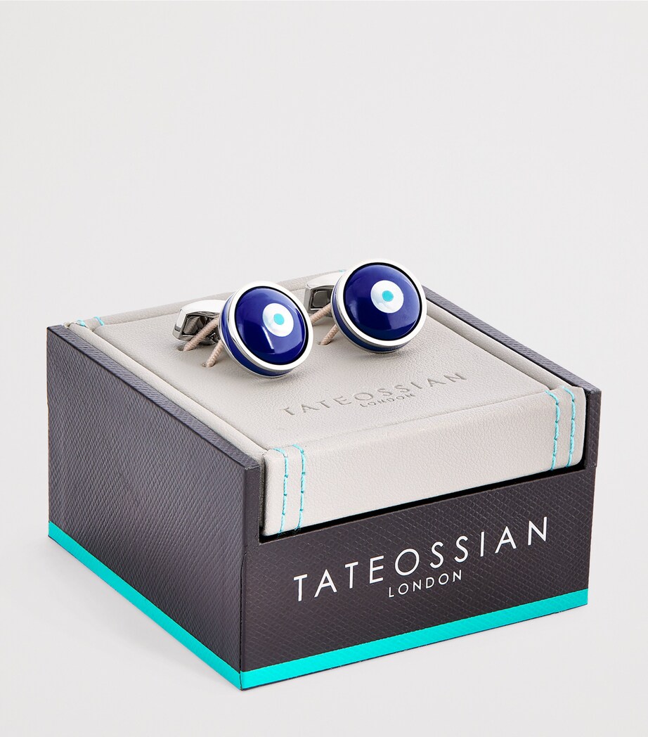 Milos Evil Eye Cufflinks BLUE Image 3
