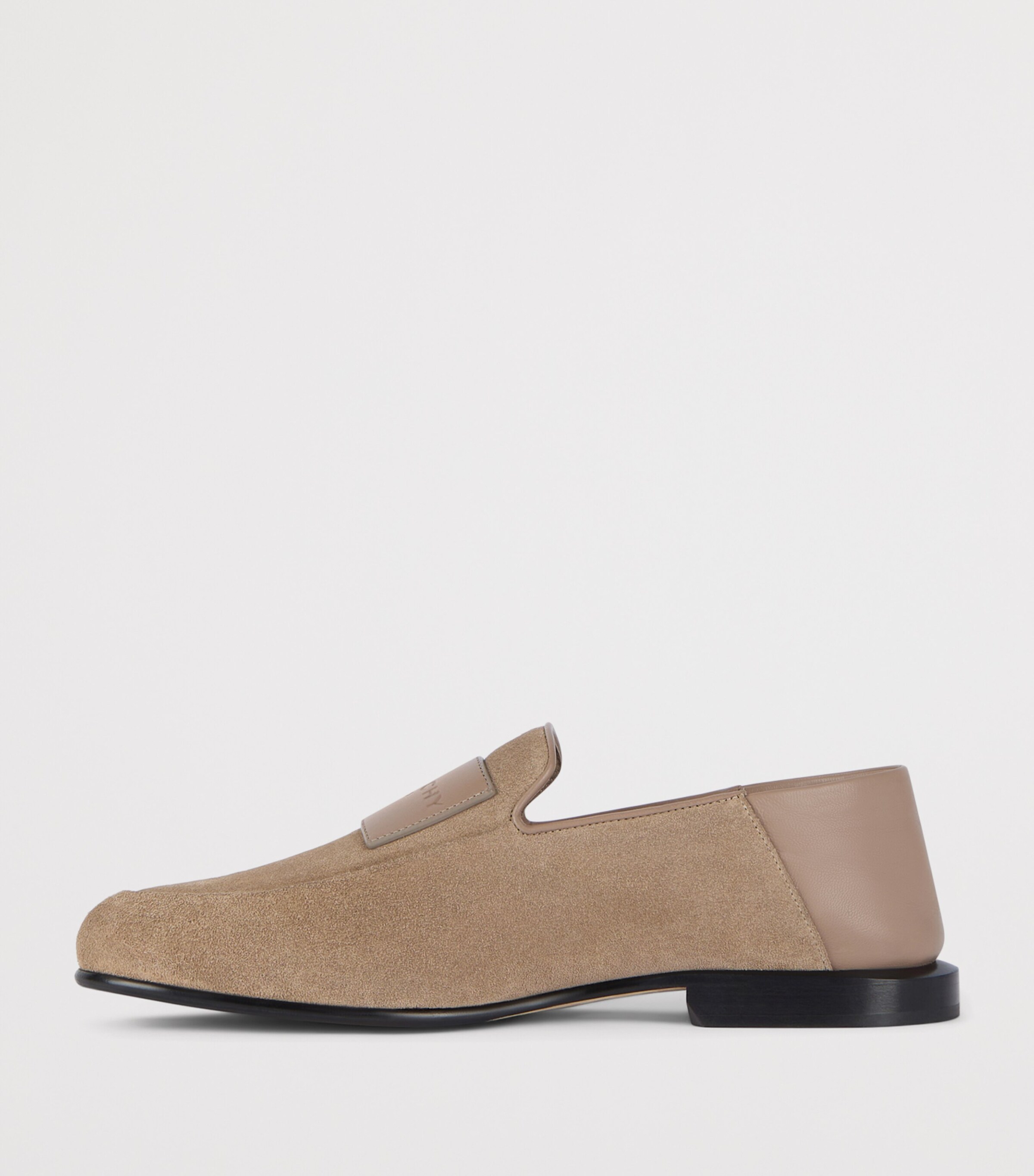 Suede Logo Label Loafers BEIGE Image 3