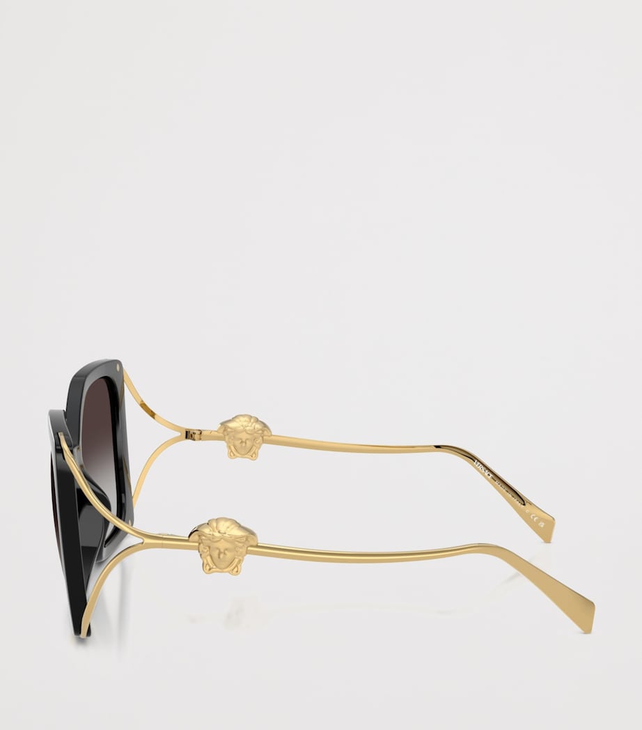 Versace Medusa Plaque Maxi Sunglasses Black Image 3