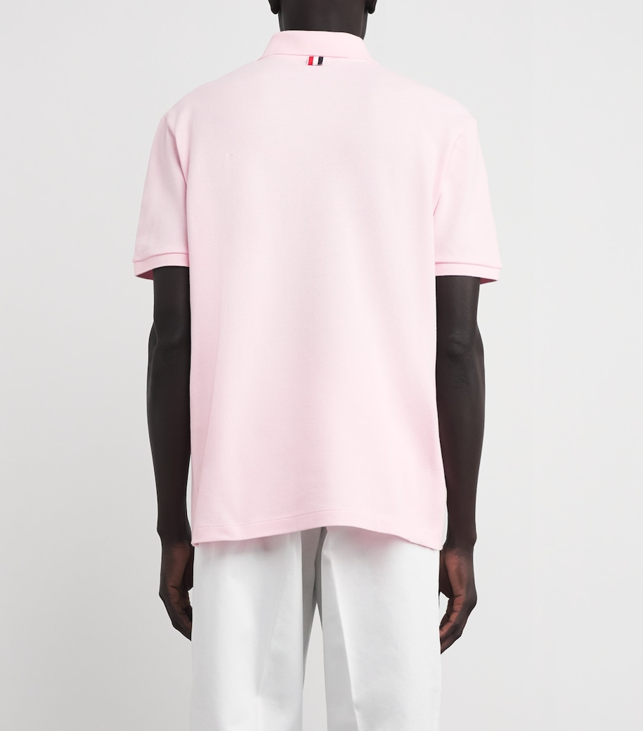 Cotton Appliqué Polo Shirt LT PINK Image 4