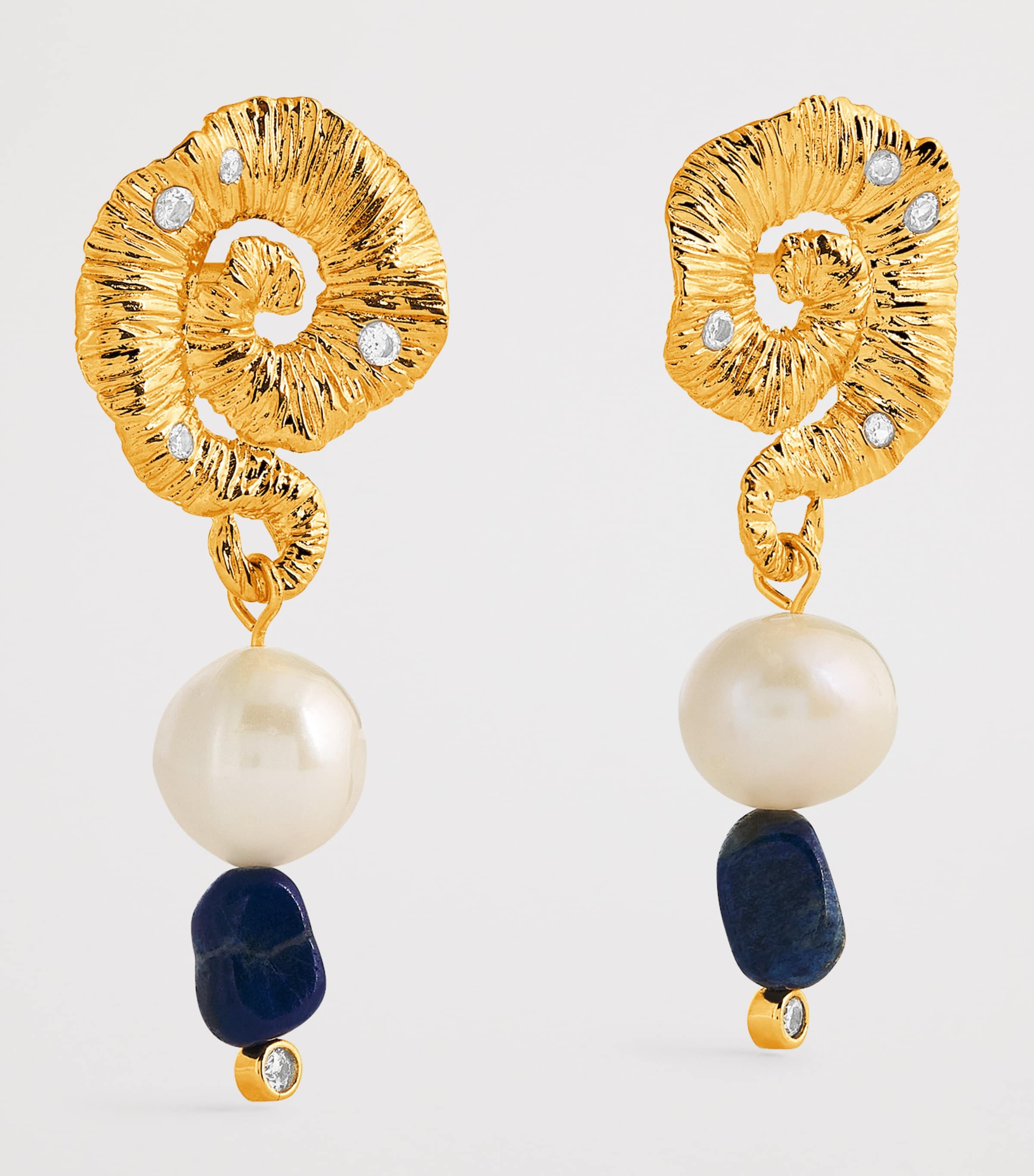 Anni Lu Gold-Plated Jetset Earrings Gold Image 3