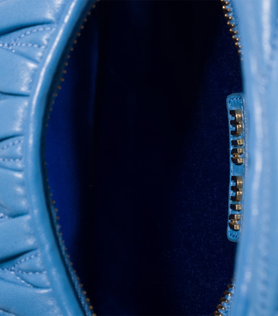 Miu Miu Matelassé Leather Wander Top-Handle Bag Light Blue Image 5