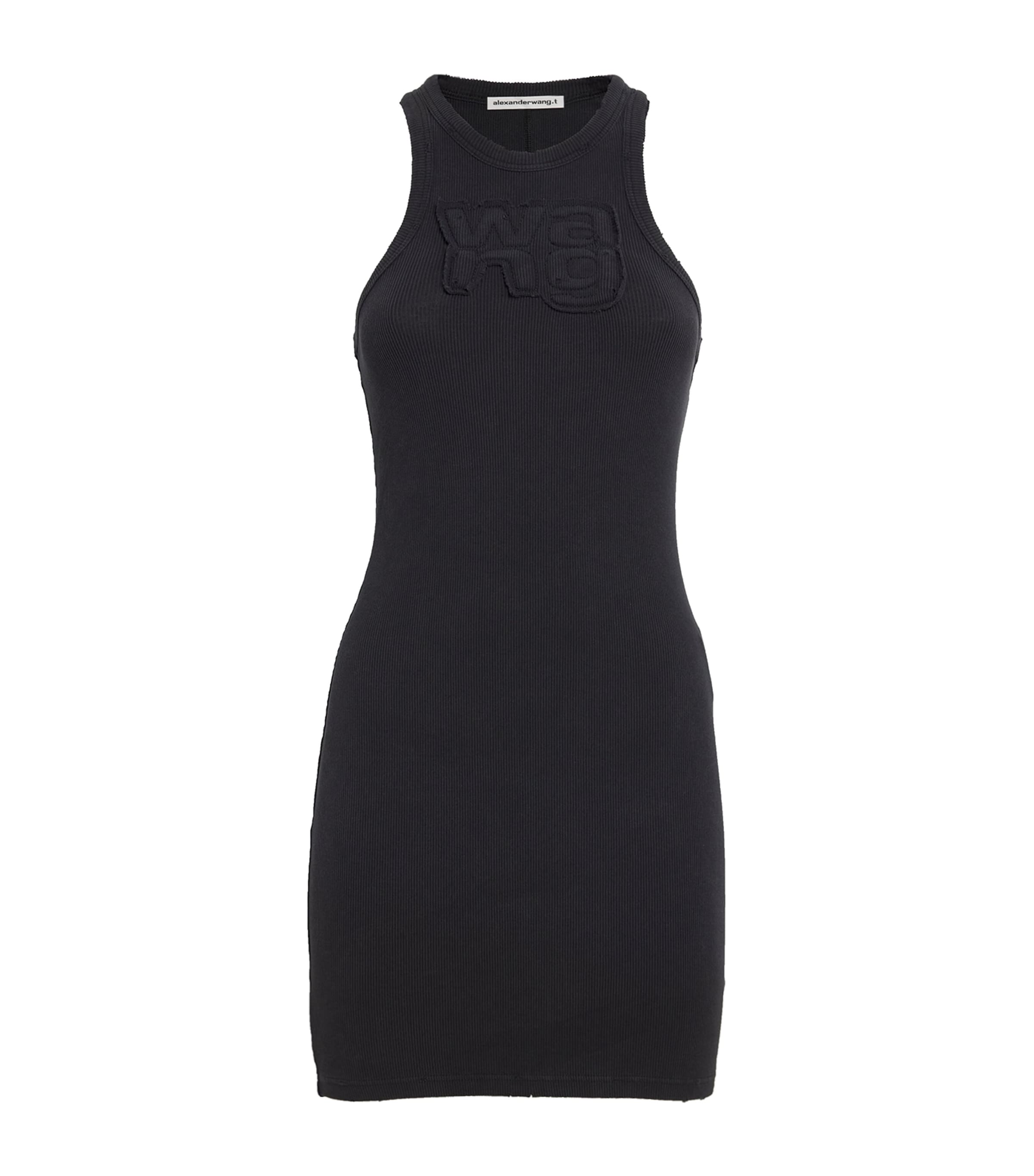 ALEXANDER WANG DISTRESSED LOGO MINI DRESS 