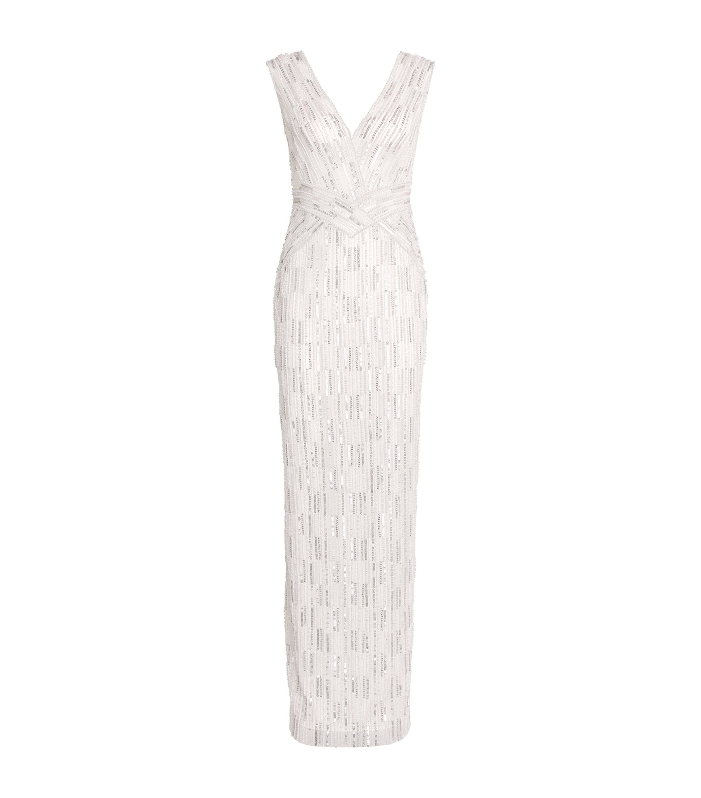 Pamella Roland Tulle Embellished Maxi Gown