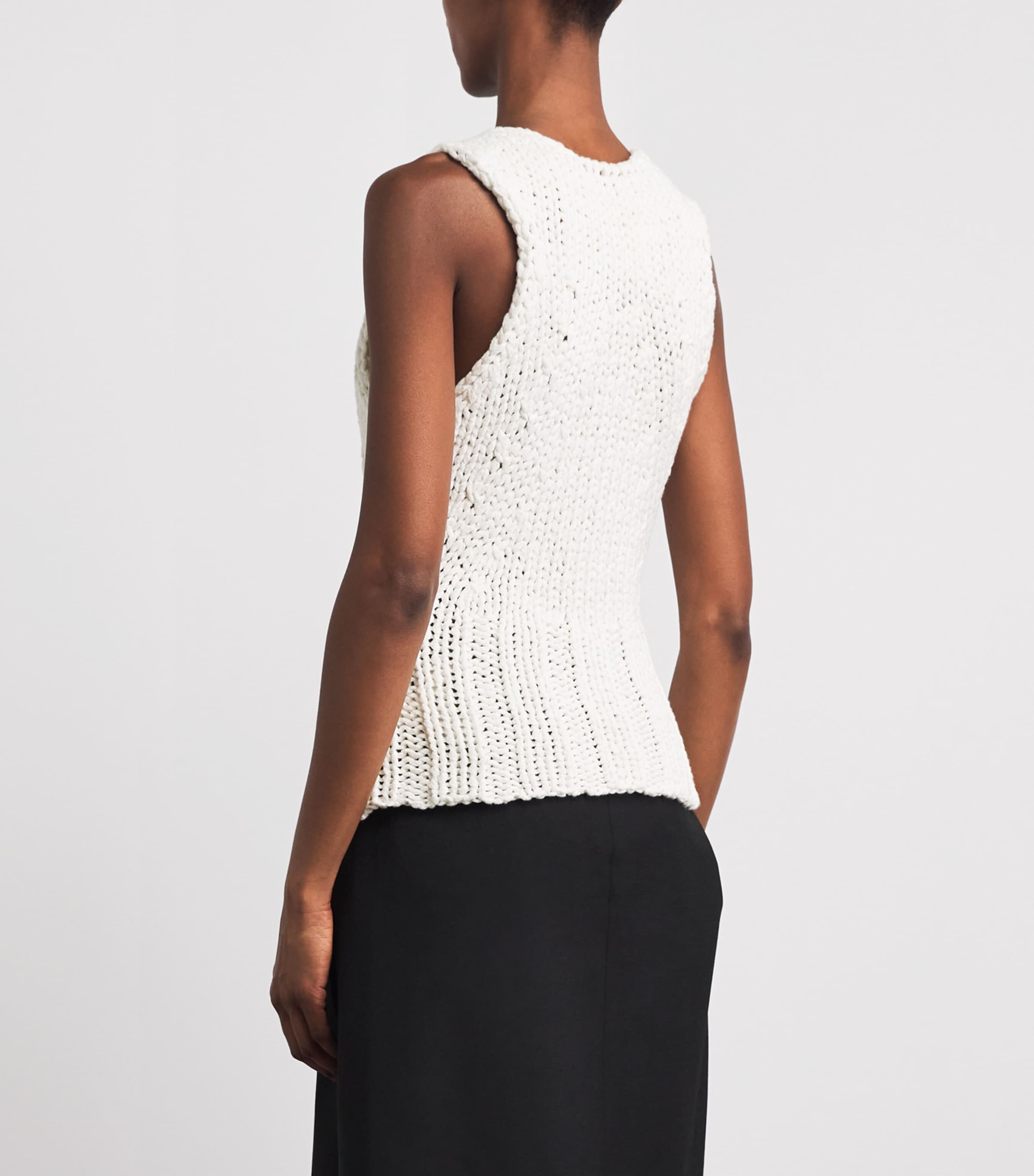 Khaite Womens Cable-Knit Cassie Top Glaze Image 5