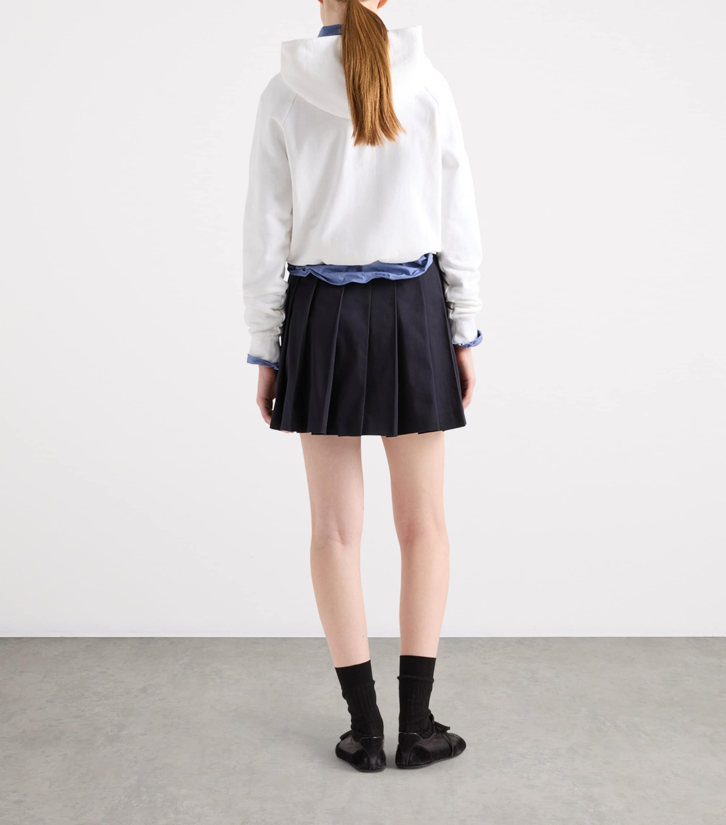 Prada Womens Cotton Logo Hoodie Image 5