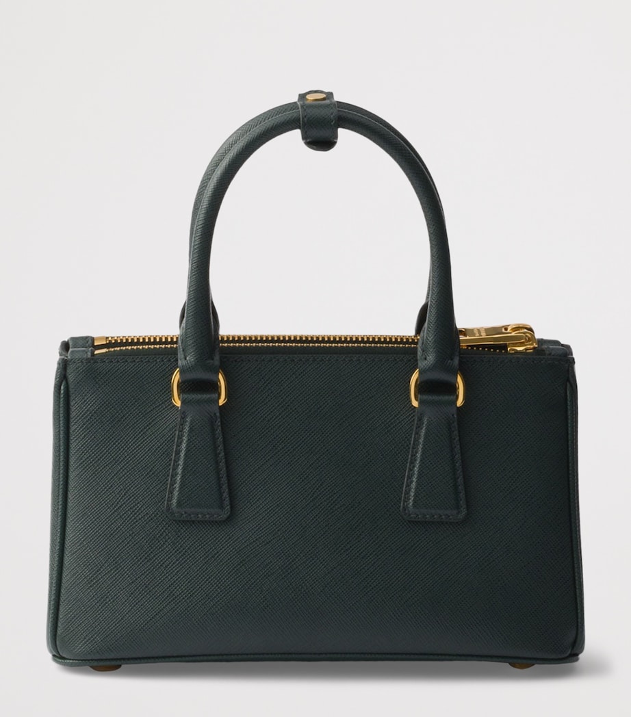 Prada Mini Saffiano Leather Galleria Top-Handle Bag Green Image 3
