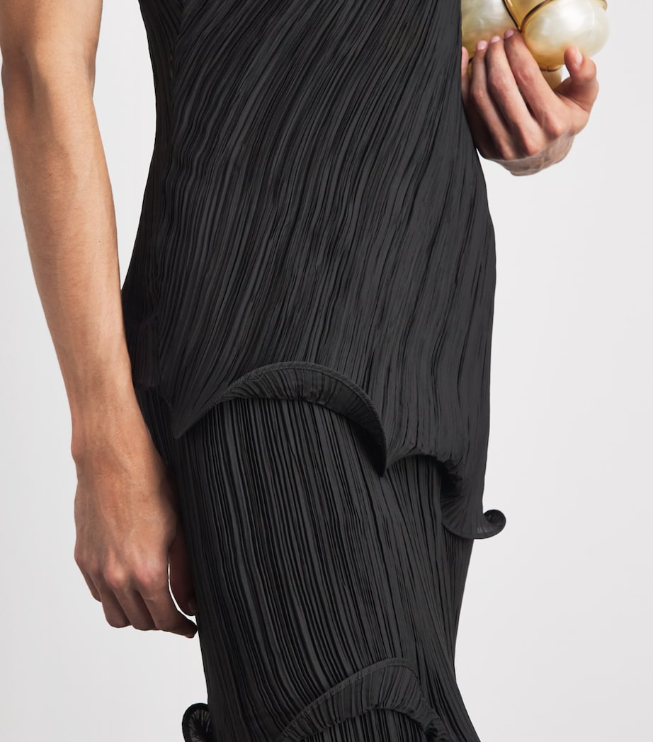 Cult Gaia Womens Pleated Payton Gown Black Image 5