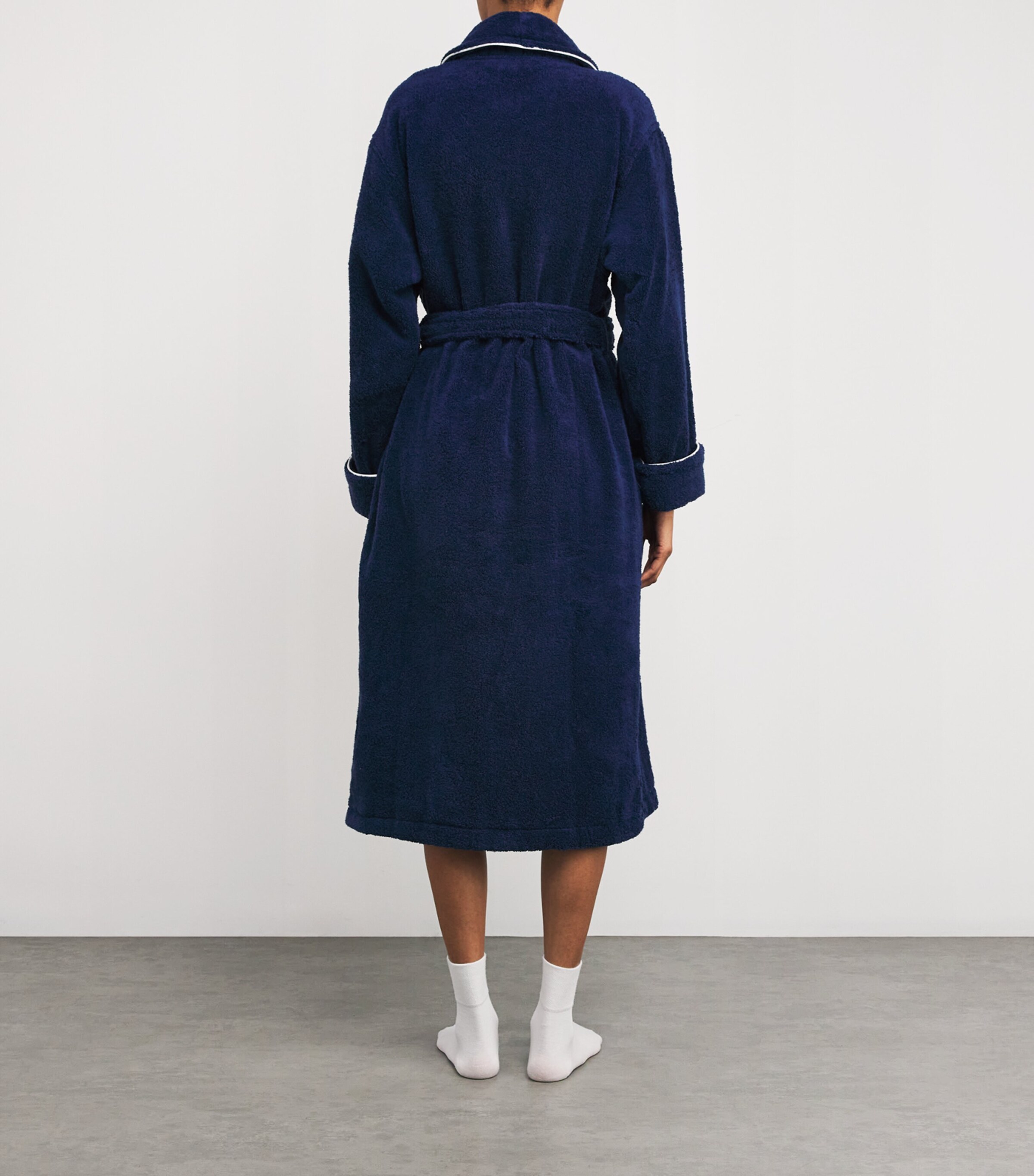 Towelling Polo Pony Robe (Small/Medium) 815 NAVY Image 4