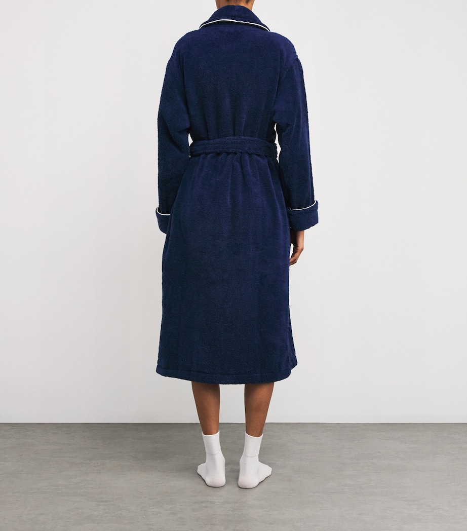 Towelling Polo Pony Robe (Small/Medium) 815 NAVY Image 4
