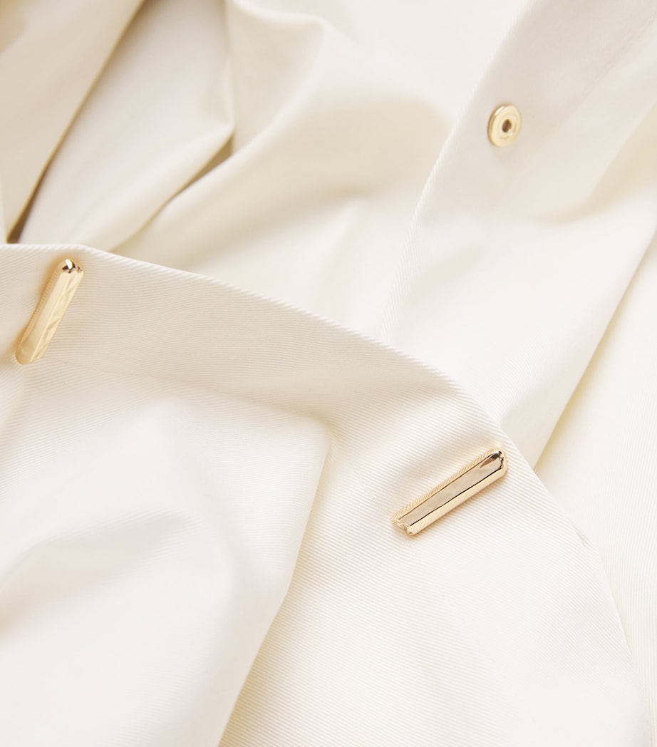 Stretch-Cotton Comfort Found Midi Dress IVORY COTTON TWILL Image 5