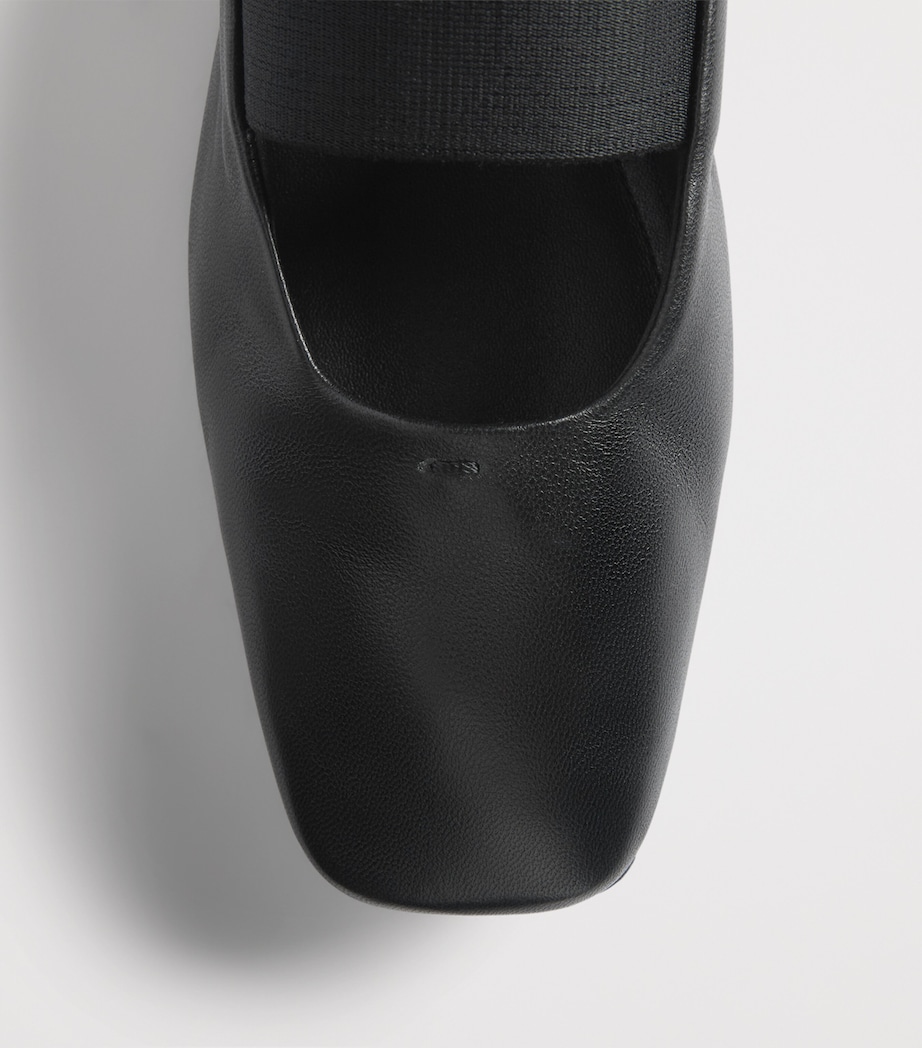 Max Mara Nappa Leather Ballet Flats Black Image 6