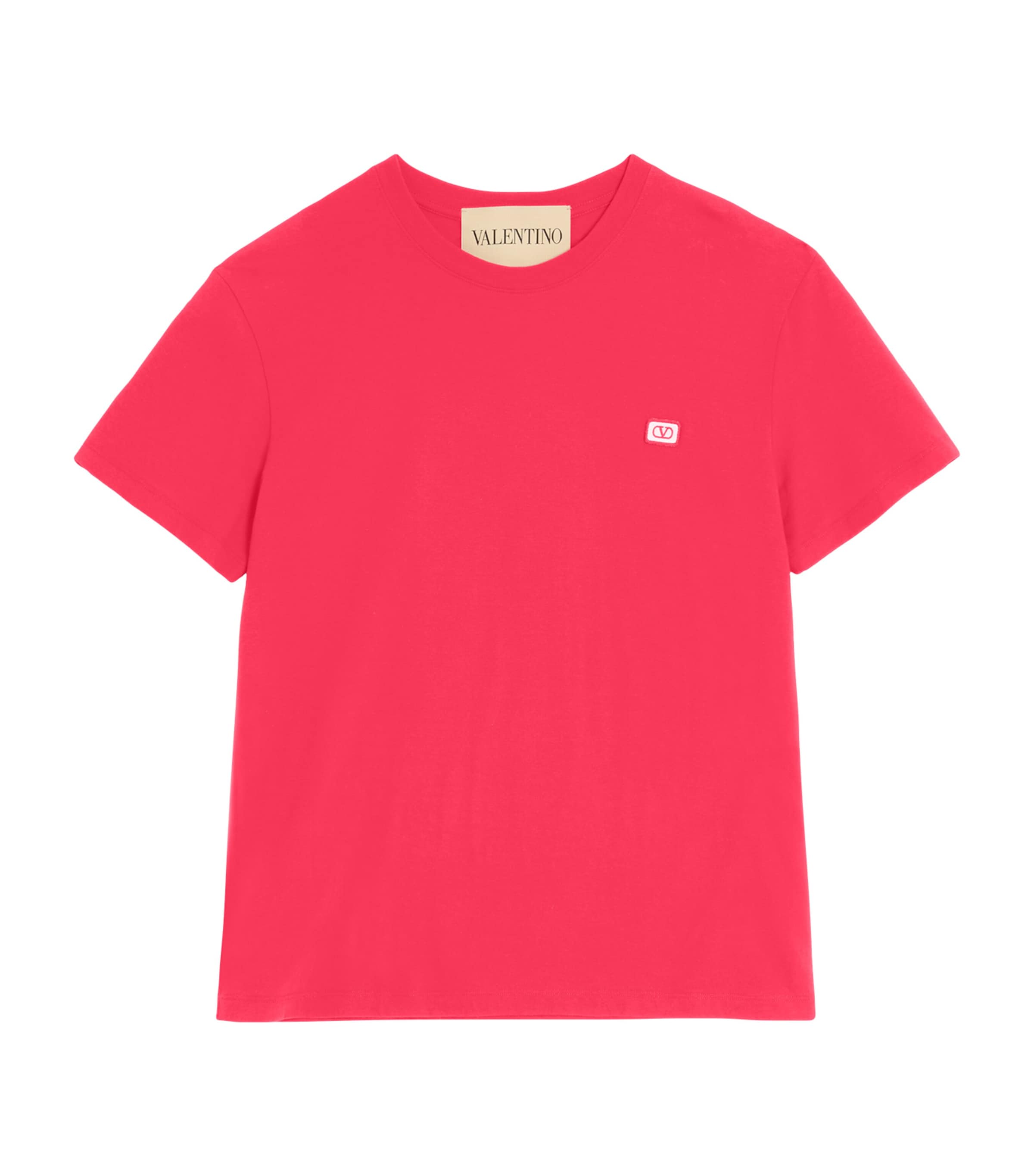 Tシャツ・カットソー VALENTINO T-SHIRT WITH SIGNATURE VLOGO (7V3MG10VAQ8 CN3) VALENTINO GARAVANI - T-shirt with VLogo Signature patch