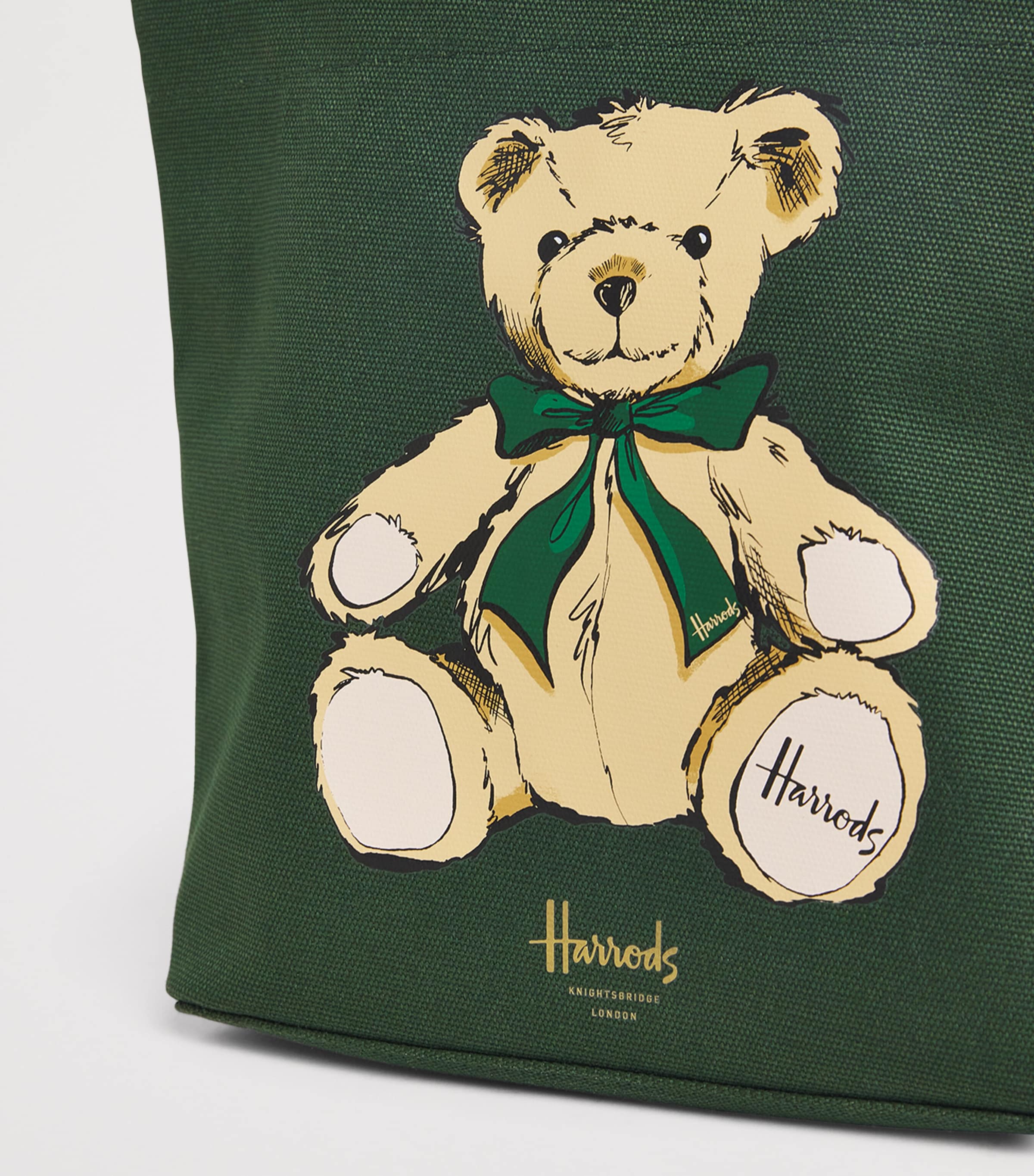 Small Henry Bear Tote Bag GREEN Image 4
