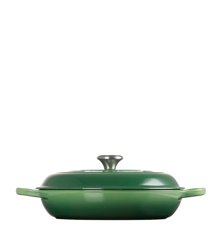 Le Creuset Cast Iron Shallow Casserole Dish (30cm) Bamboo Green Image 3