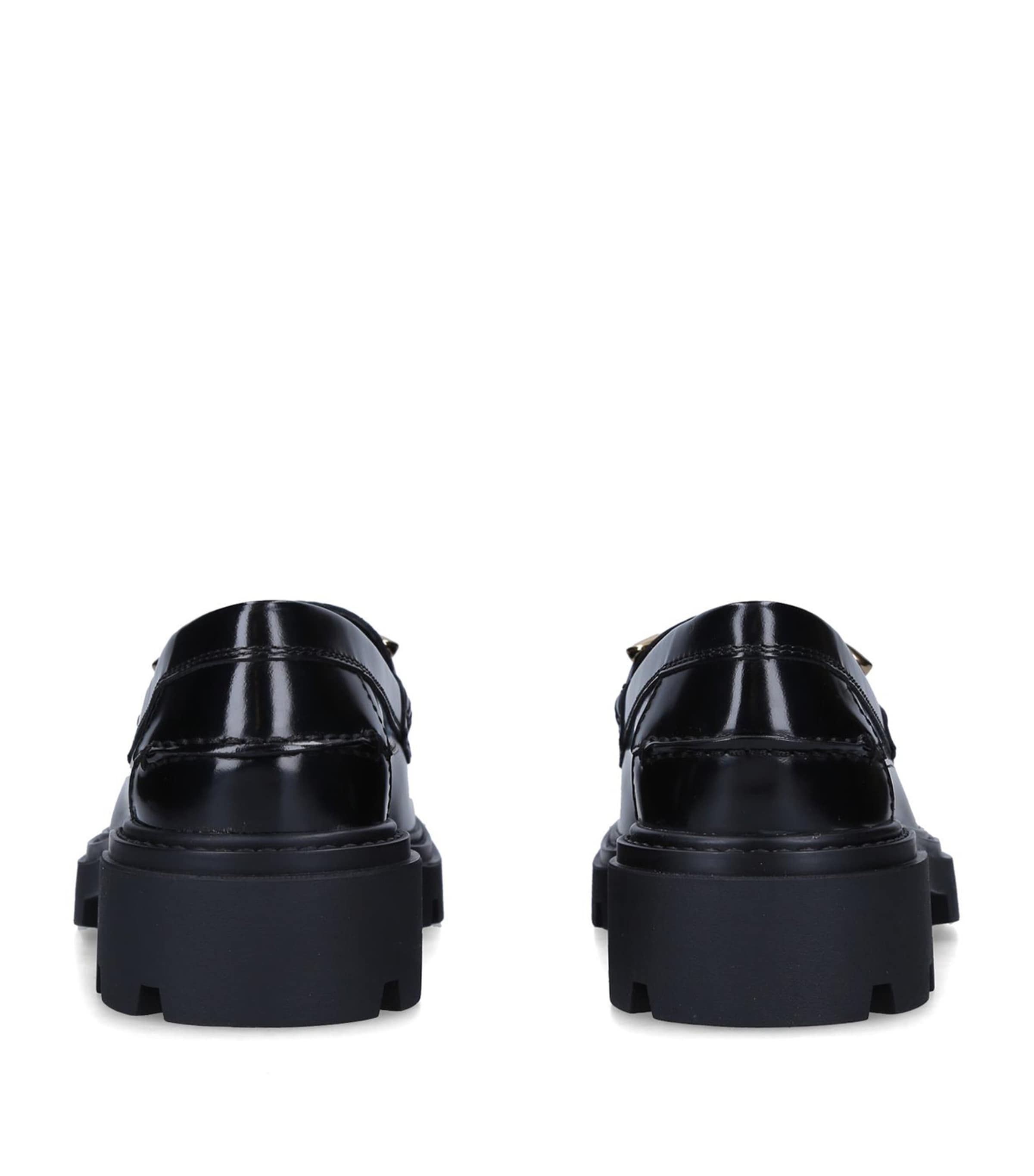 Tod's Leather Lug-Sole Loafers Black Image 2