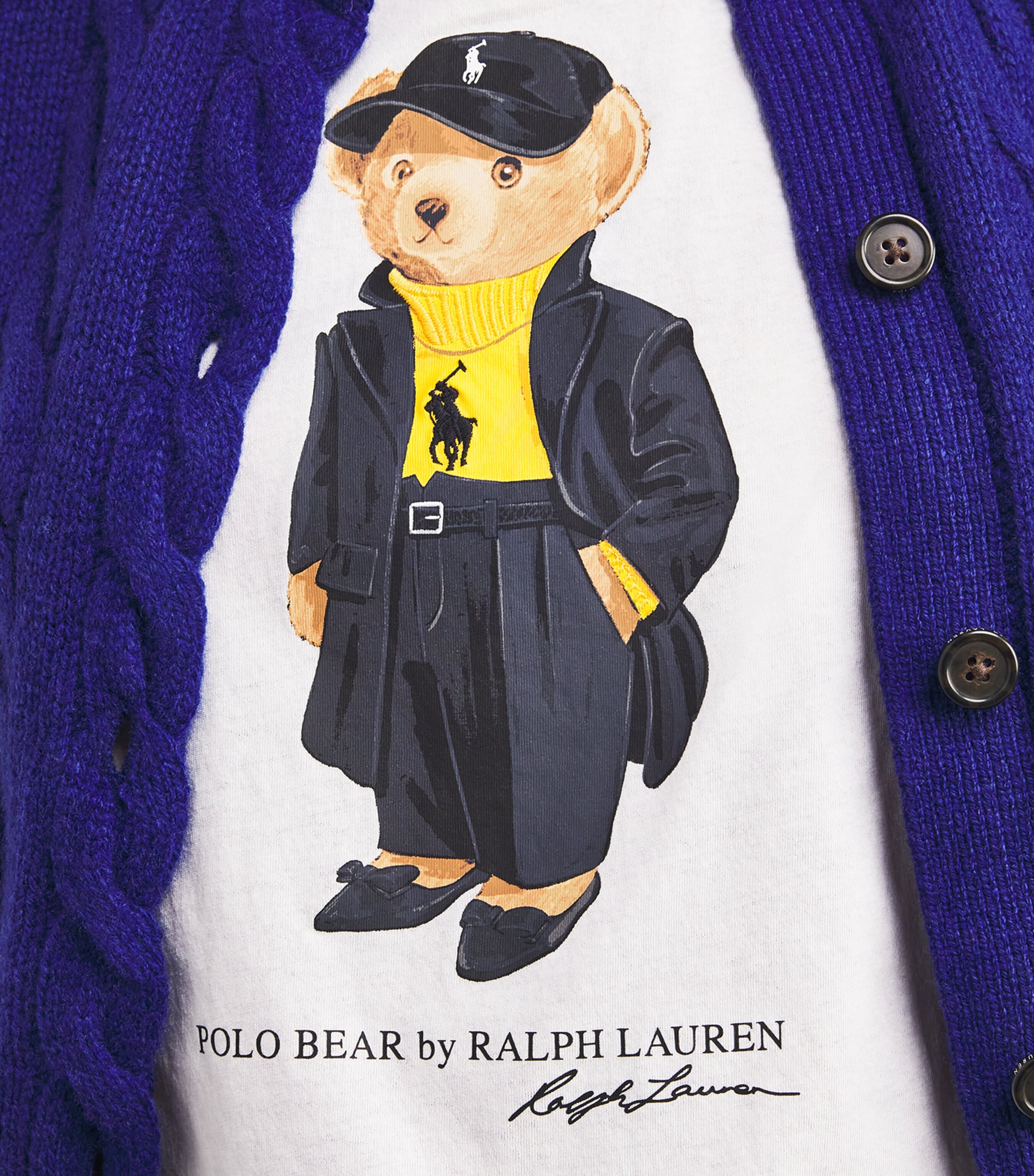 Cotton Polo Bear T-Shirt DECKWASH WHITE Image 6