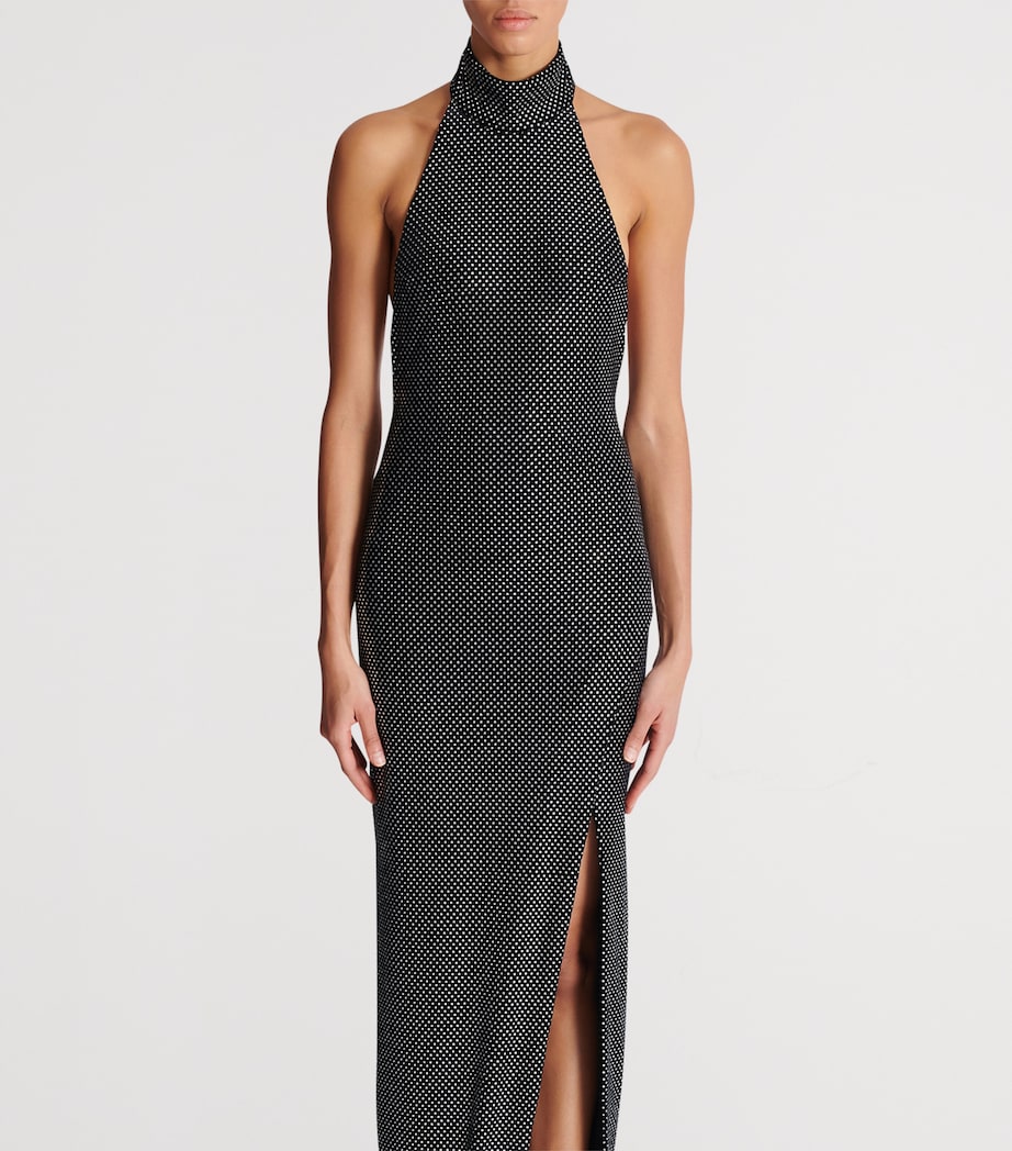 Velvet Embellished Maxi Dress EAC NOIR/ARGENT Image 7