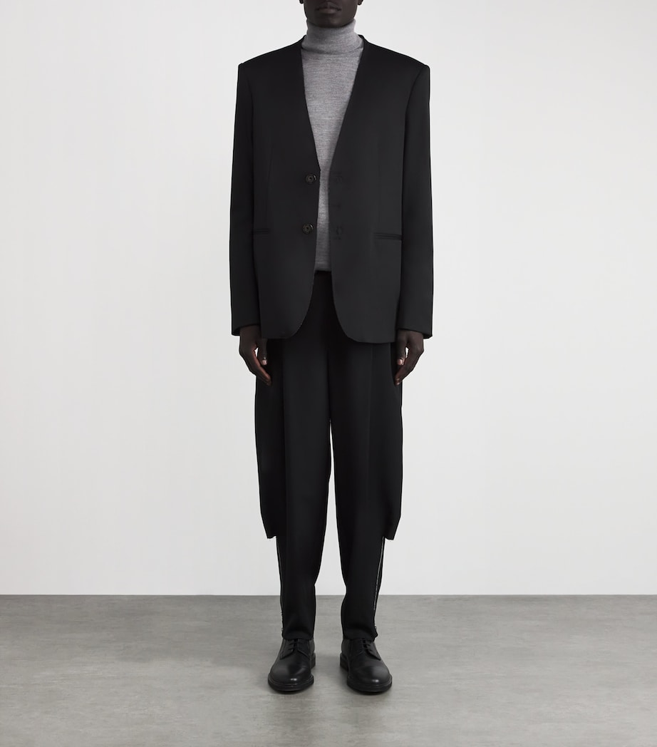 Virgin Wool-Blend Rollneck Sweater 816M - GREY MELANGE Image 2