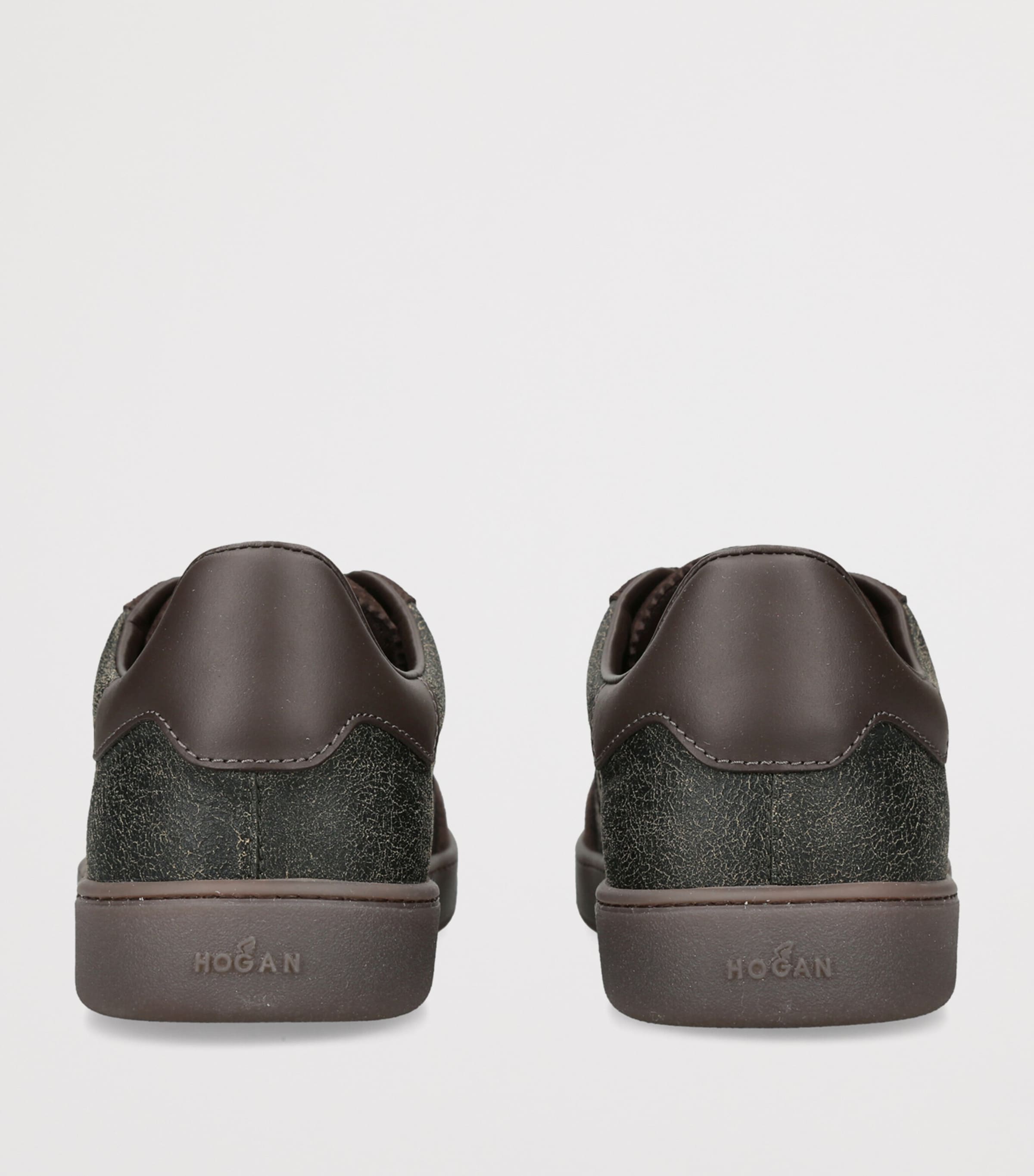 Hogan Leather-Suede Cool Sneakers Dk.brn Com Image 4