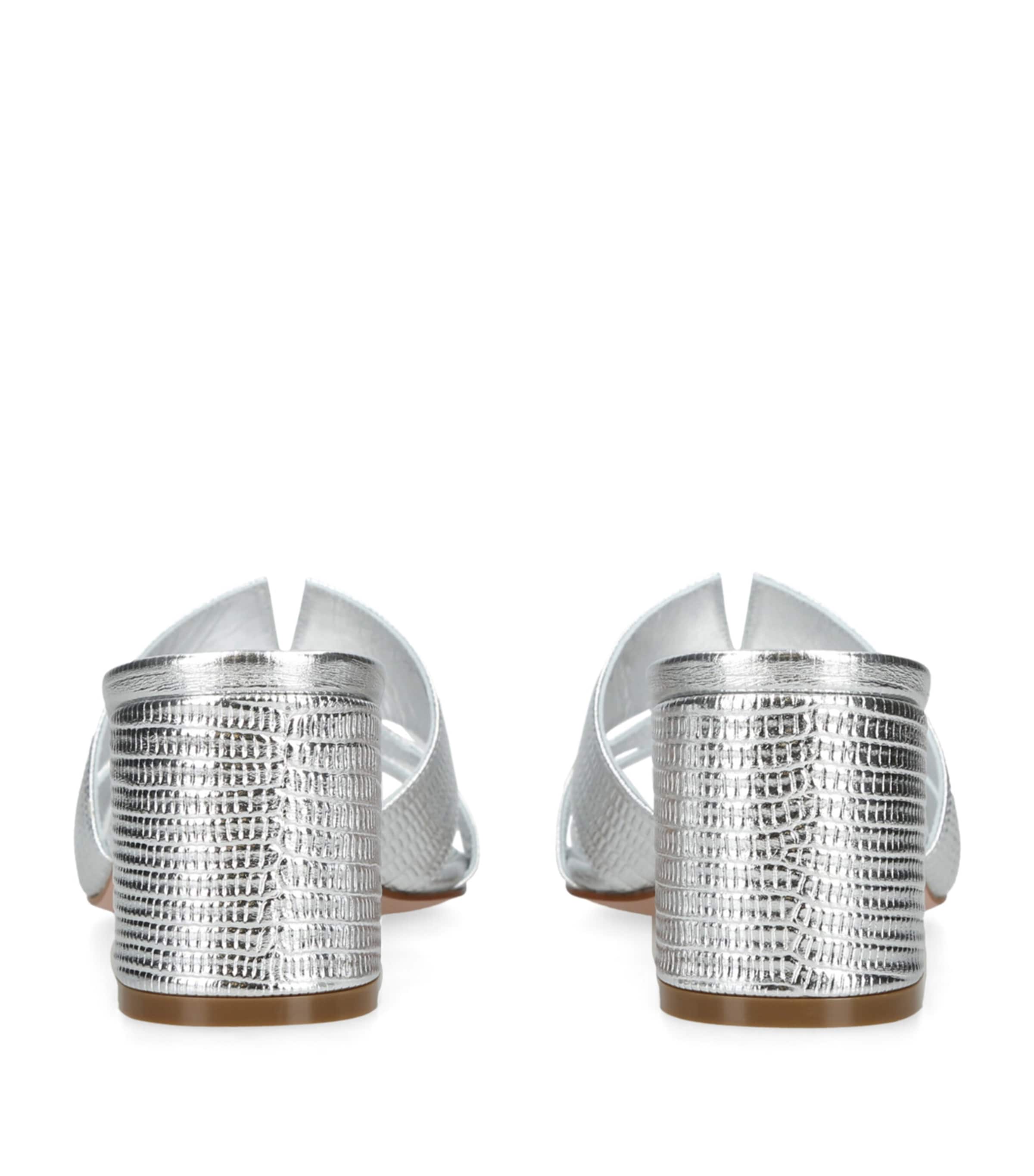 Lugano Heeled Mules 50 SILVER Image 2