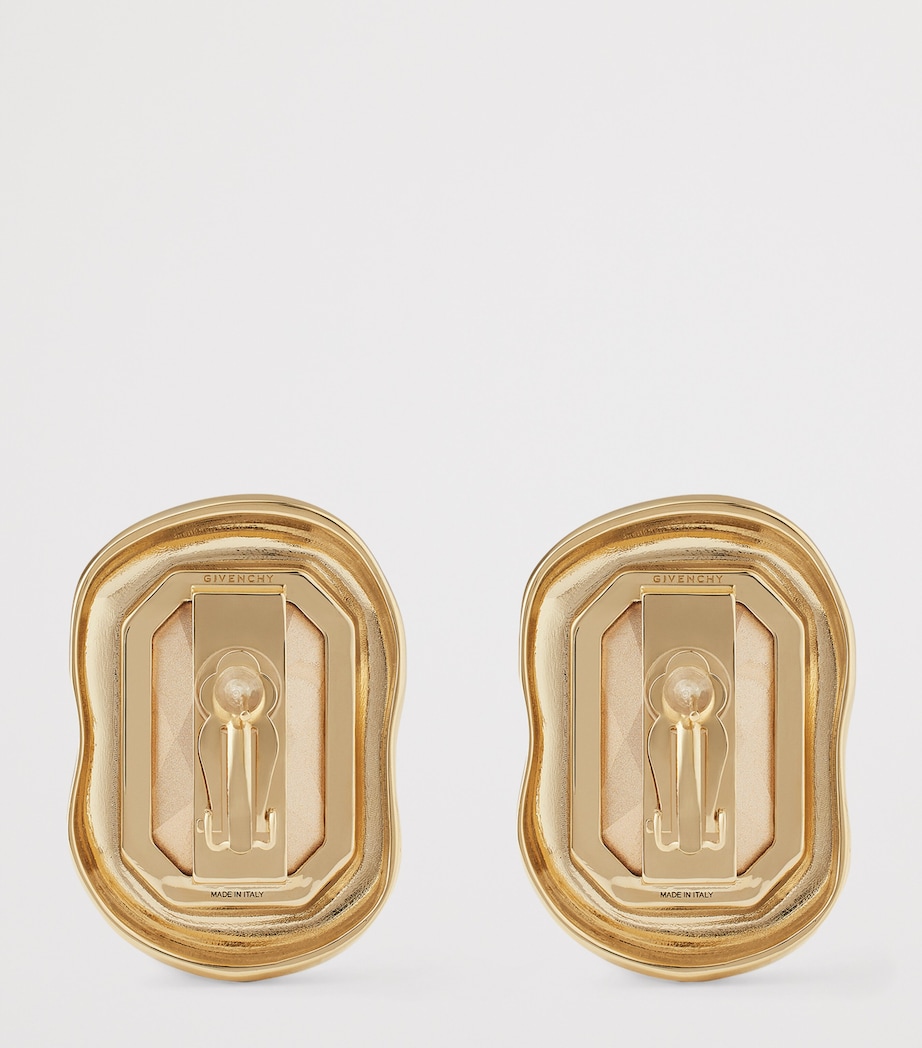 Embellished Sculptural Earrings BROWN/GOLDEN Image 4