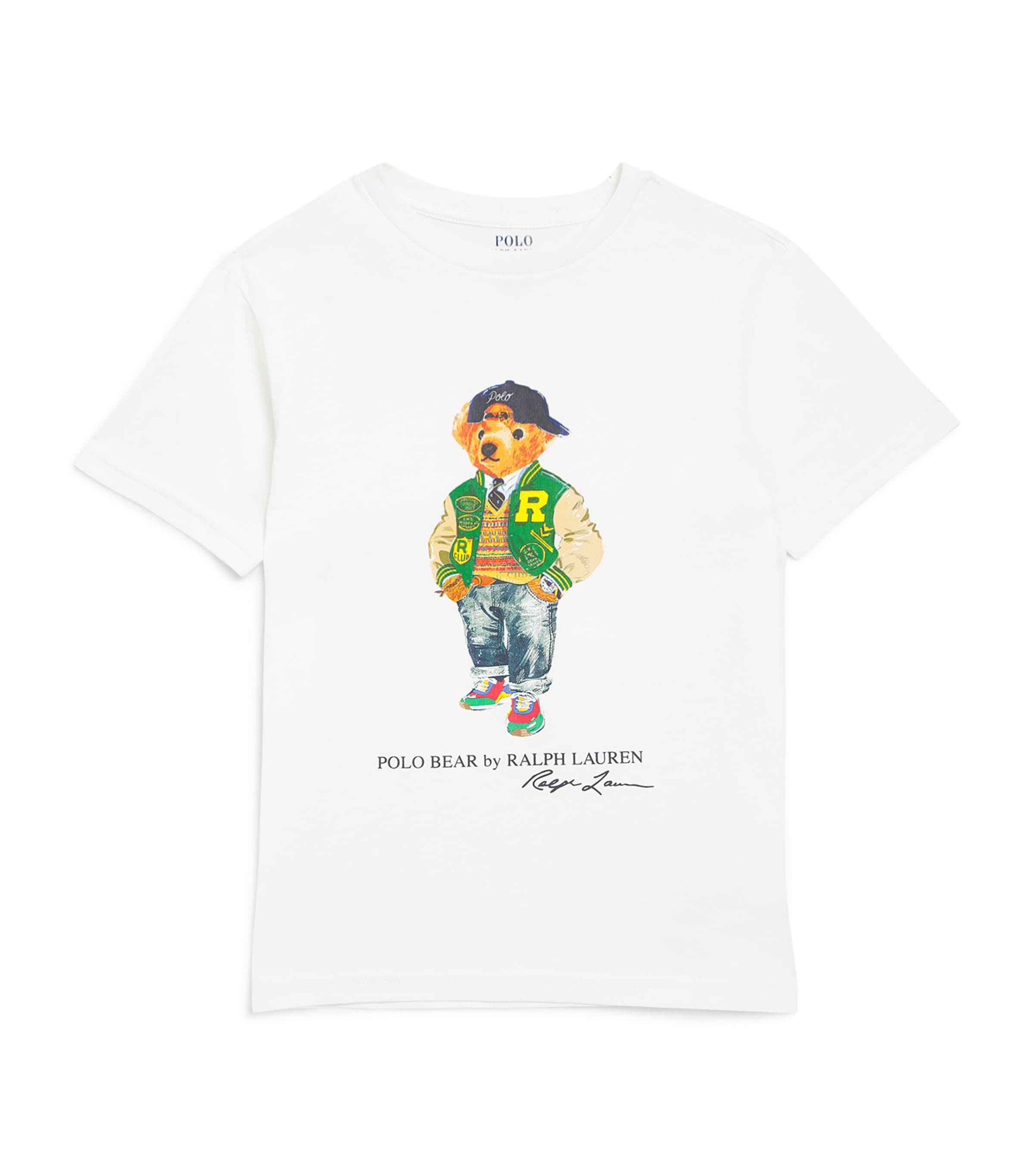 Shop Ralph Lauren Cotton Polo Bear T-shirt In White