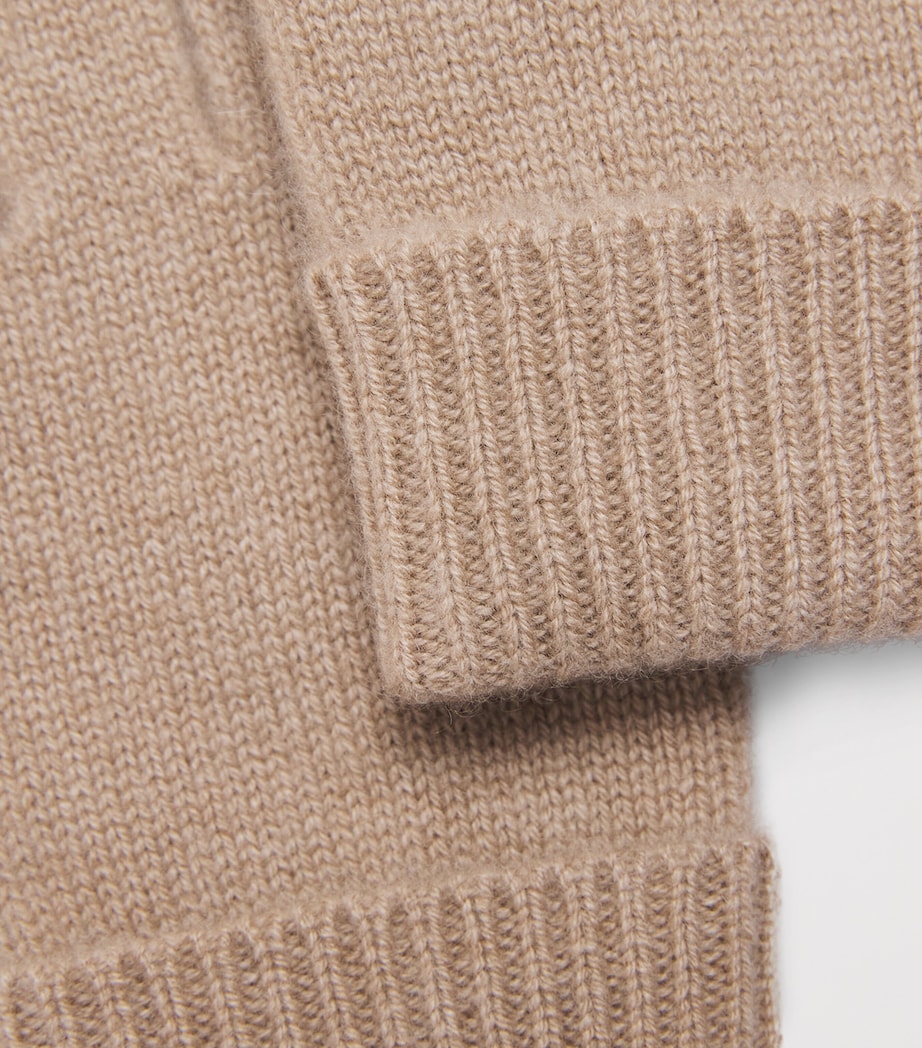 Harrods Cashmere Gloves Oatmeal Image 2