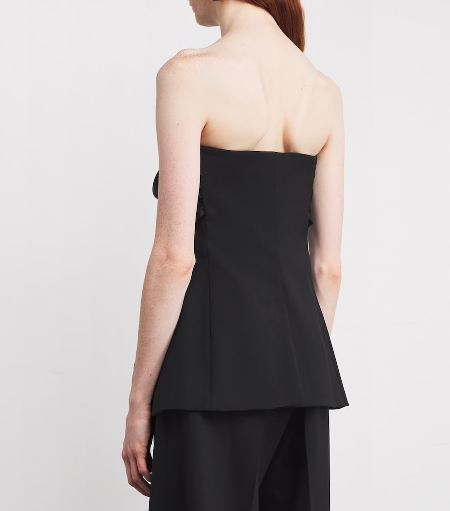 Virgin Wool Strapless Waistcoat BLACK Image 4