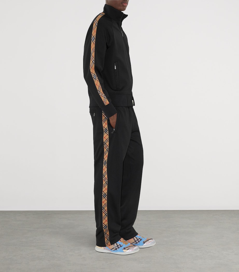 Check-Trim Track Pants BLACK Image 4