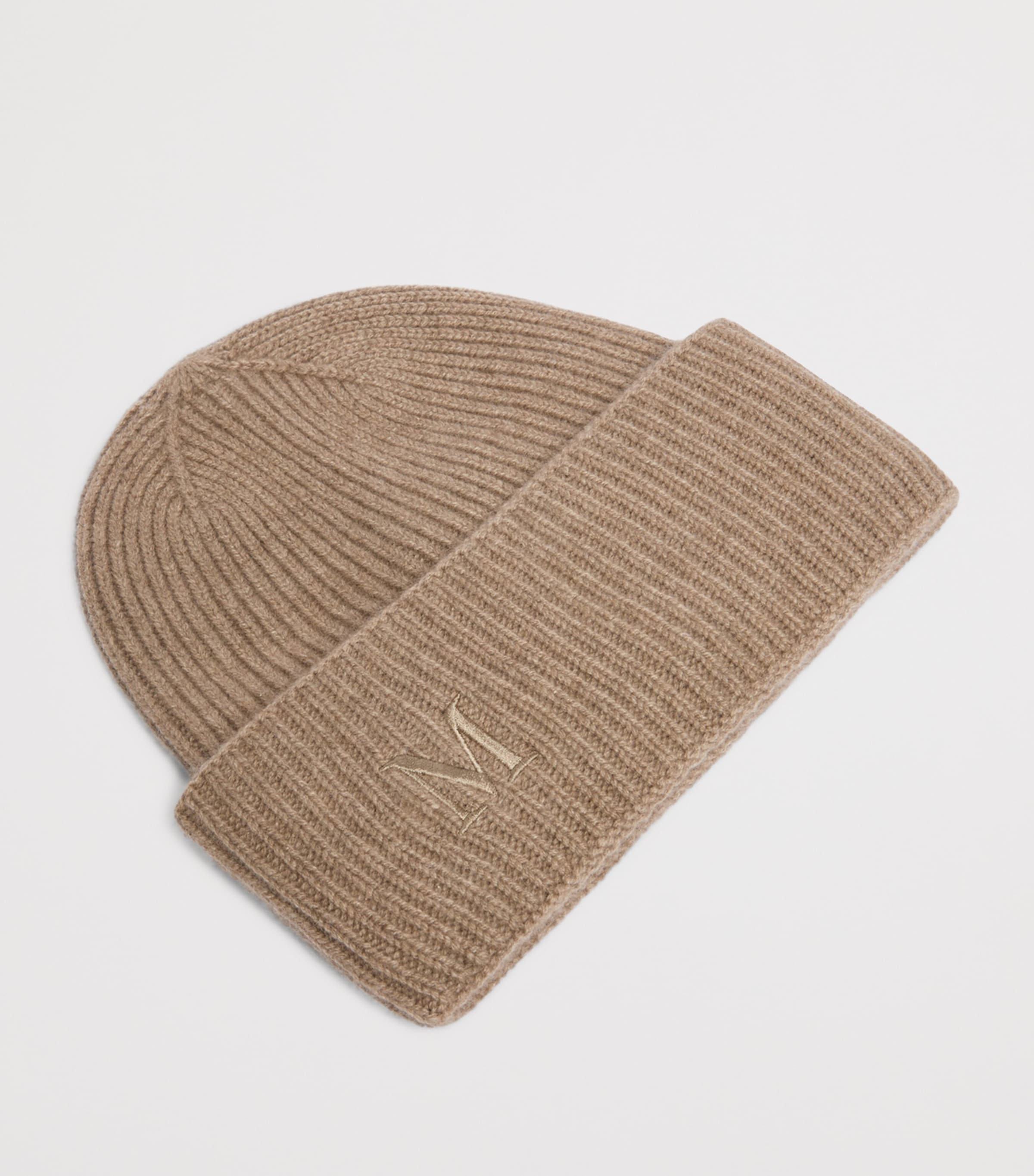 Max Mara Cashmere Monogram Beanie Hazelnut Brown Image 2