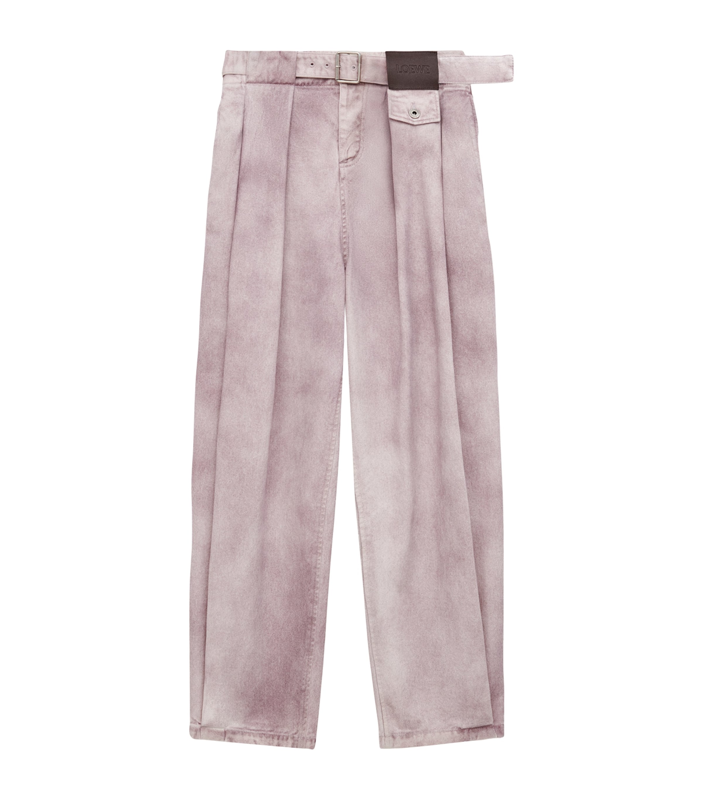 LOEWE Womens Straight Leg Jeans Pink Image 1