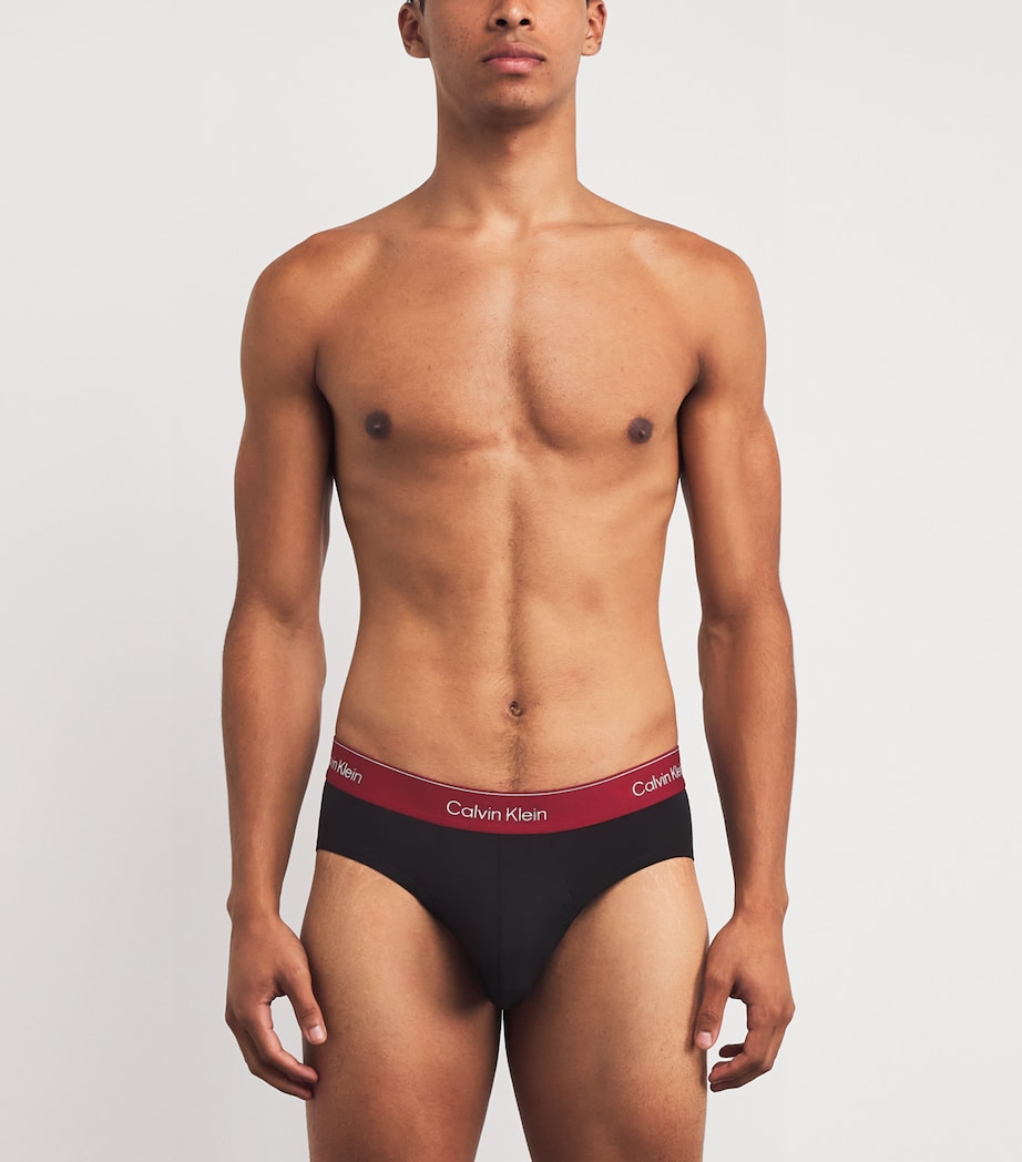 Stretch-Cotton Hip Briefs (Pack of 3) 2VABLACK Image 2