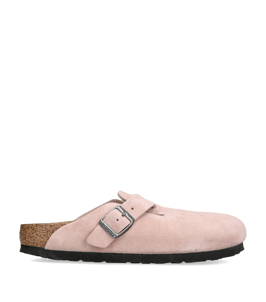 Birkenstock Suede Boston Clogs Pink Image 1