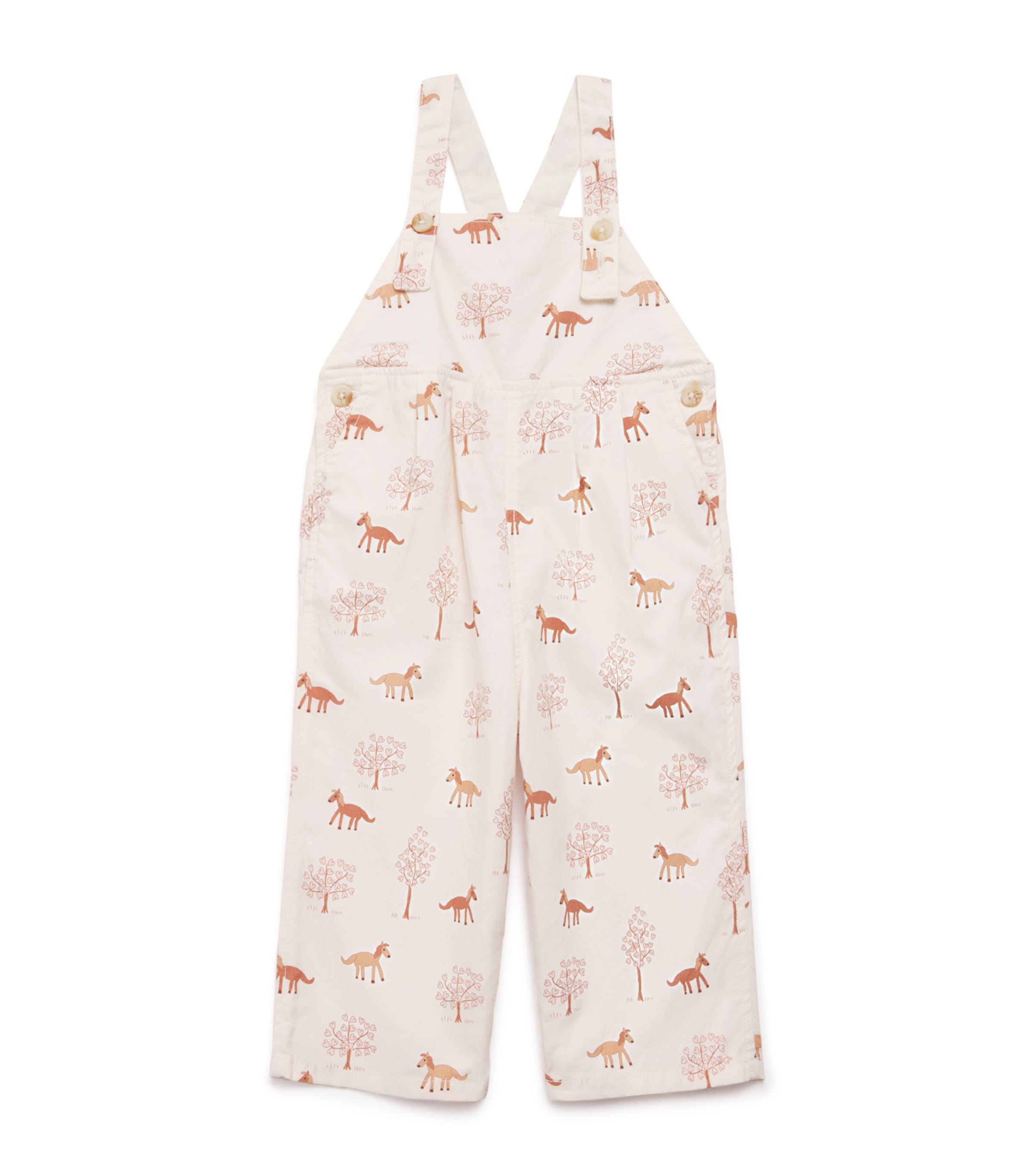 Gingersnaps Kids' Cotton Adjustable Holly Playsuit In White