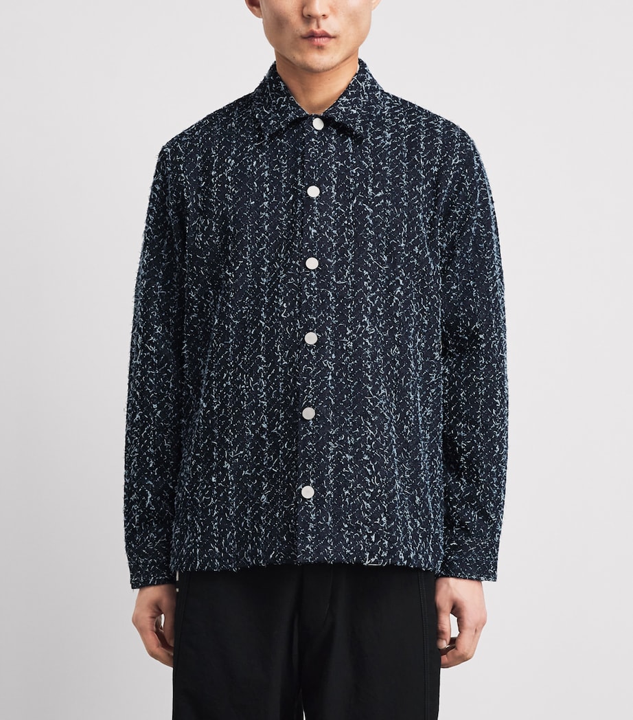 SAMSOE SAMSOE Mens Sacastor X Denim Overshirt Indigo Floss Image 4