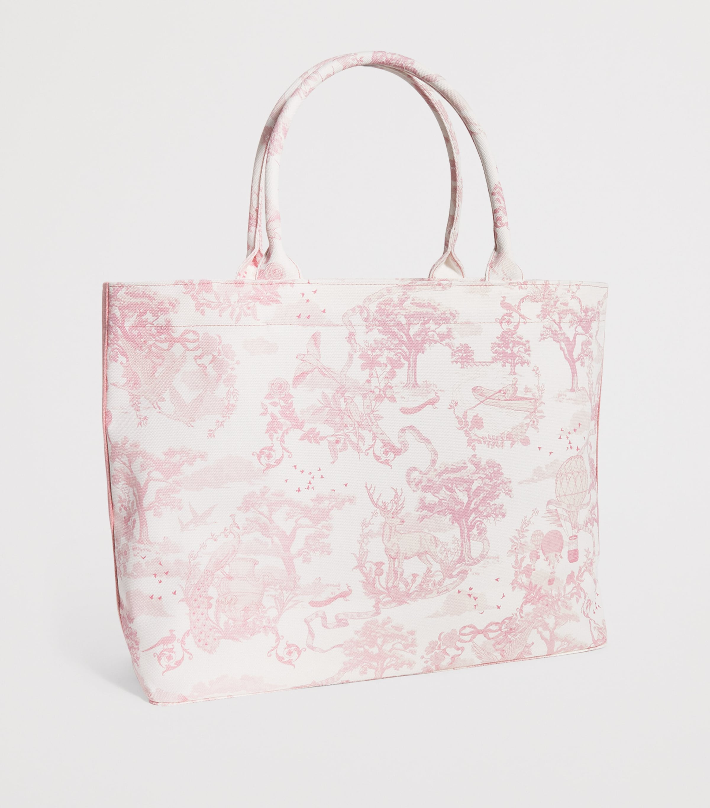 Medium Toile Print Tote Bag PINK Image 2