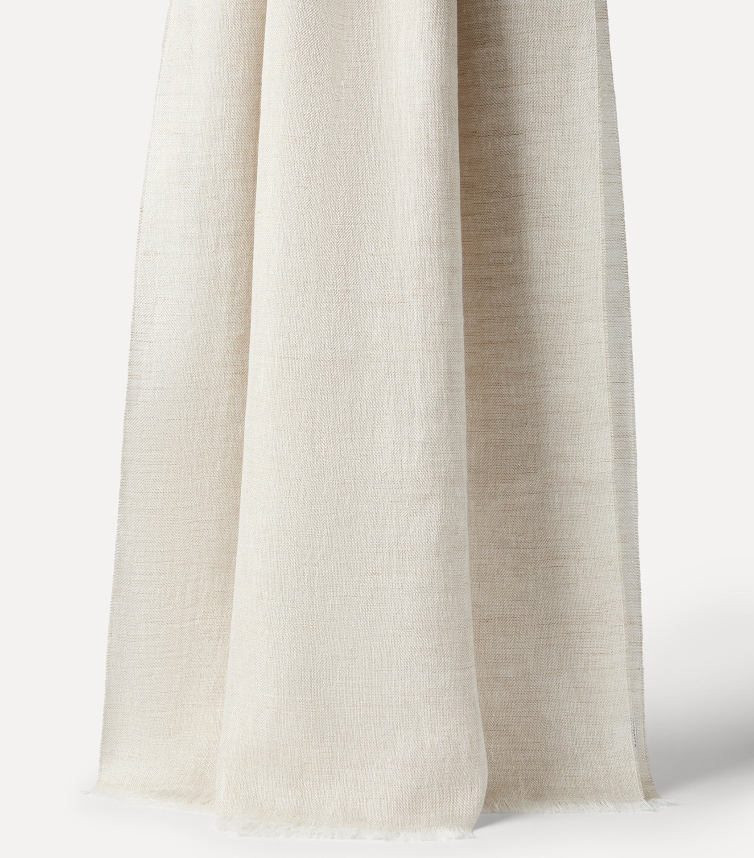 Brunello Cucinelli Linen-Blend Herringbone Scarf Image 2