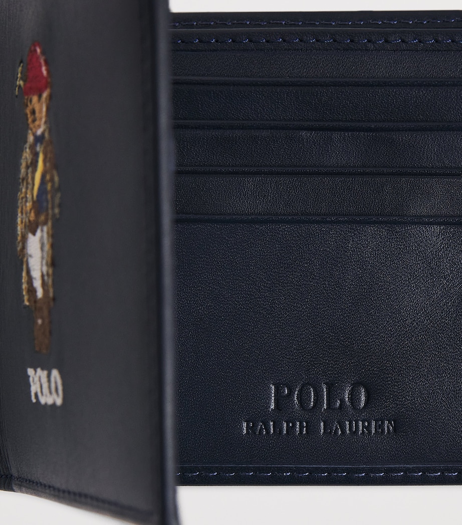 Polo Ralph Lauren Leather Polo Bear Bifold Wallet Newport Navy Image 4