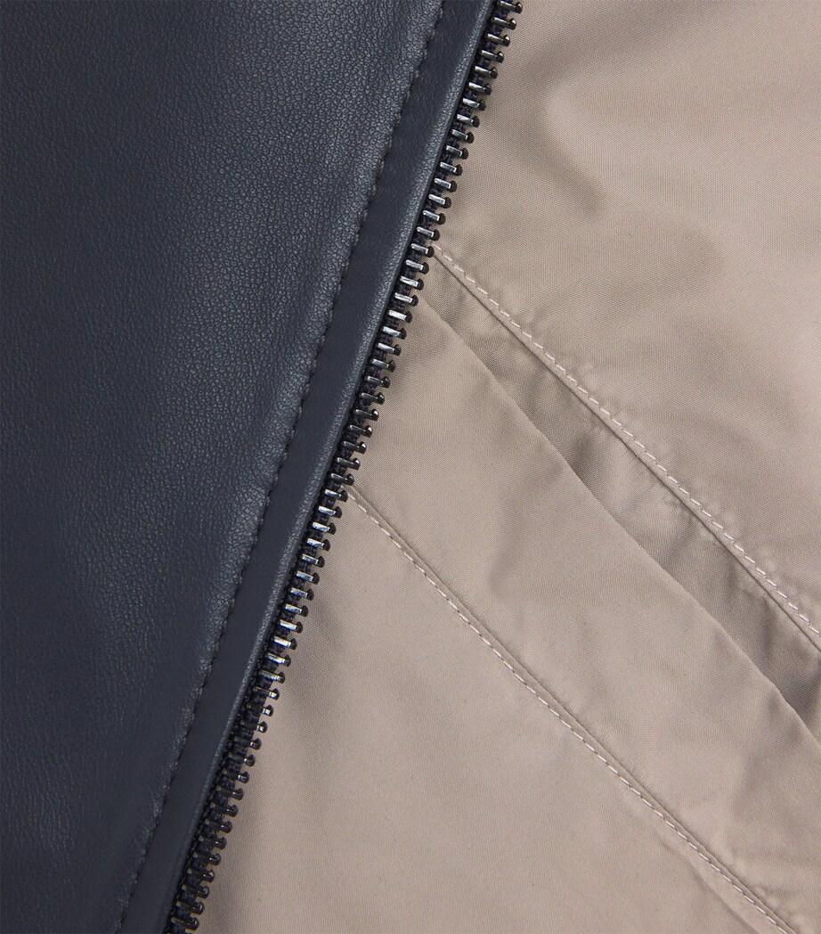 Lambskin Reversible Jacket 003 CHINA BLUE Image 5
