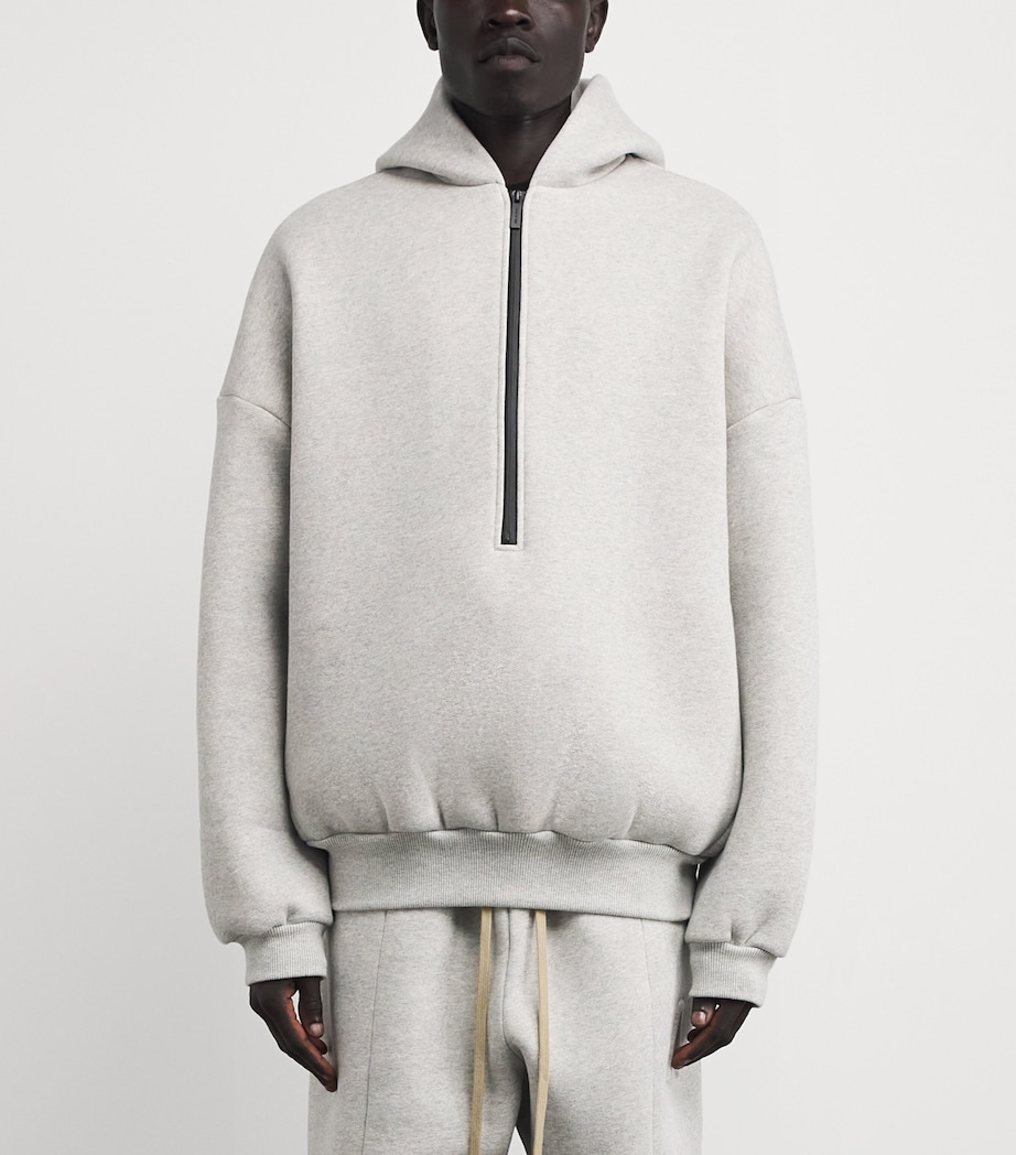 Half-Zip Athletic Hoodie MELANGE GREY Image 3