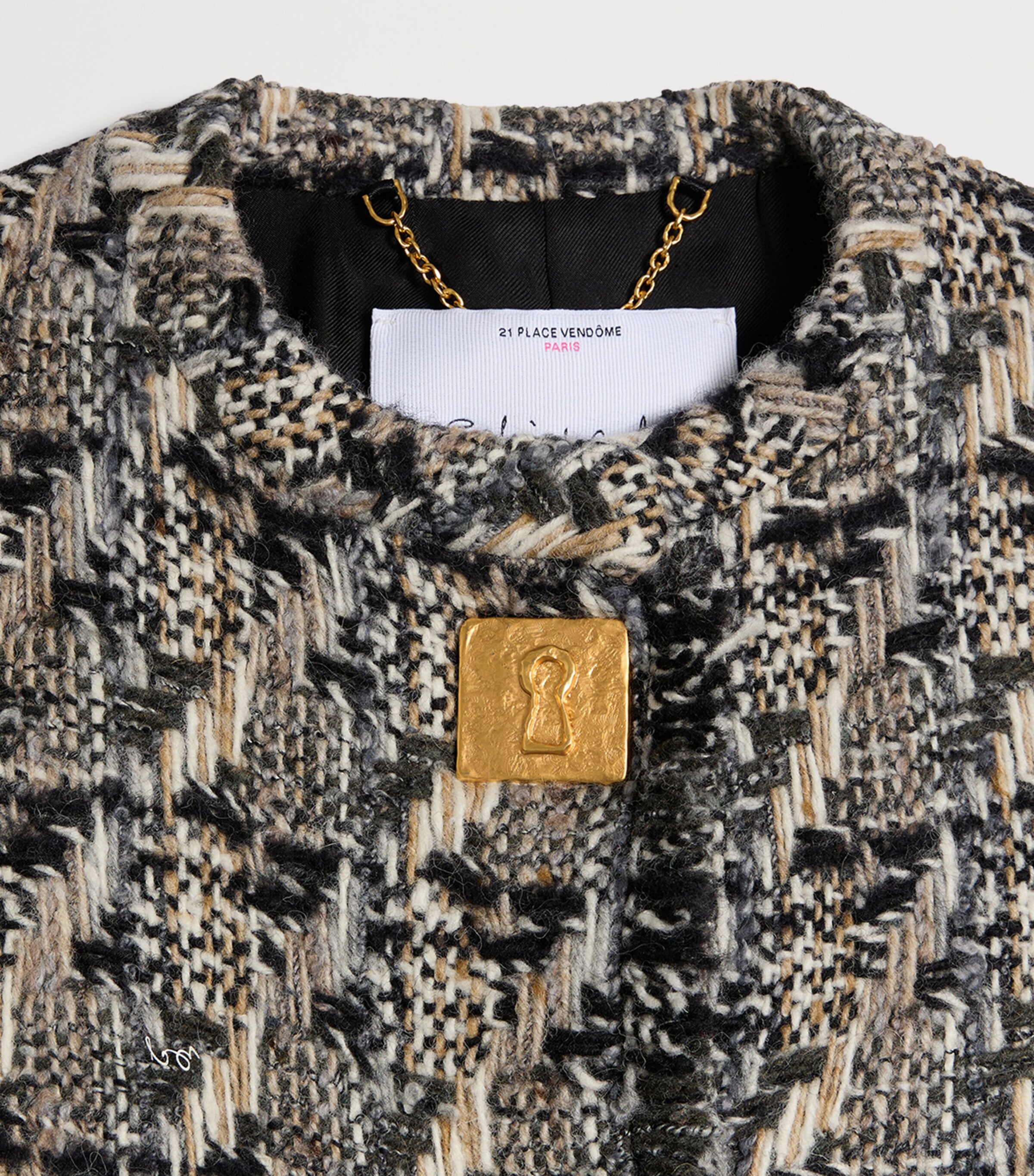 Schiaparelli Womens Tweed Cropped Jacket Multicolor Image 7