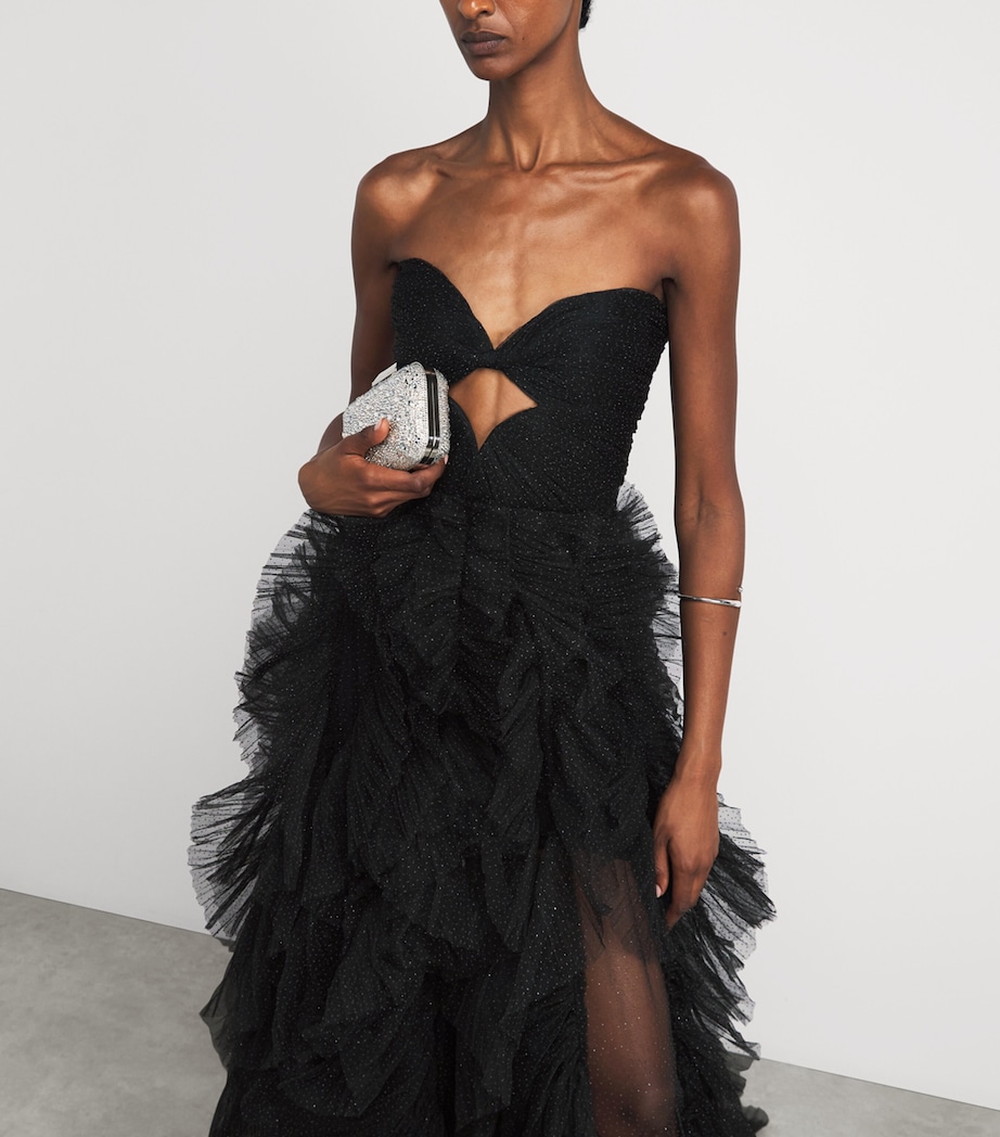 Maria Lucia Hohan Womens Tulle Coleen Gown Black Image 3